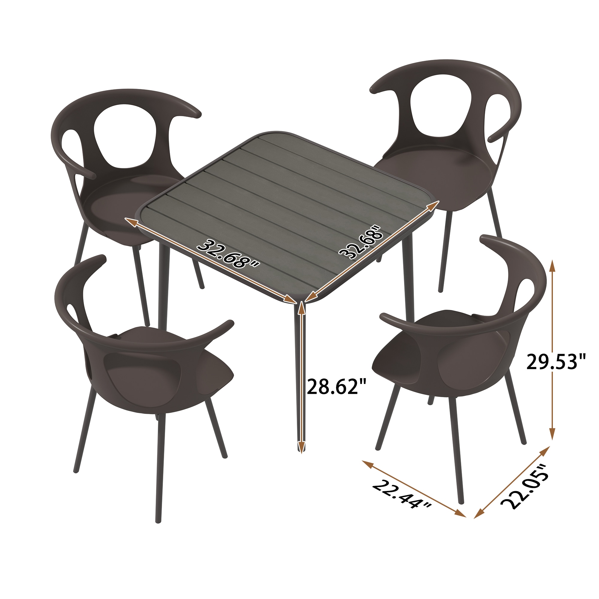 Clihome AL-01DAC-01 Patio-Dining-Sets - View #3
