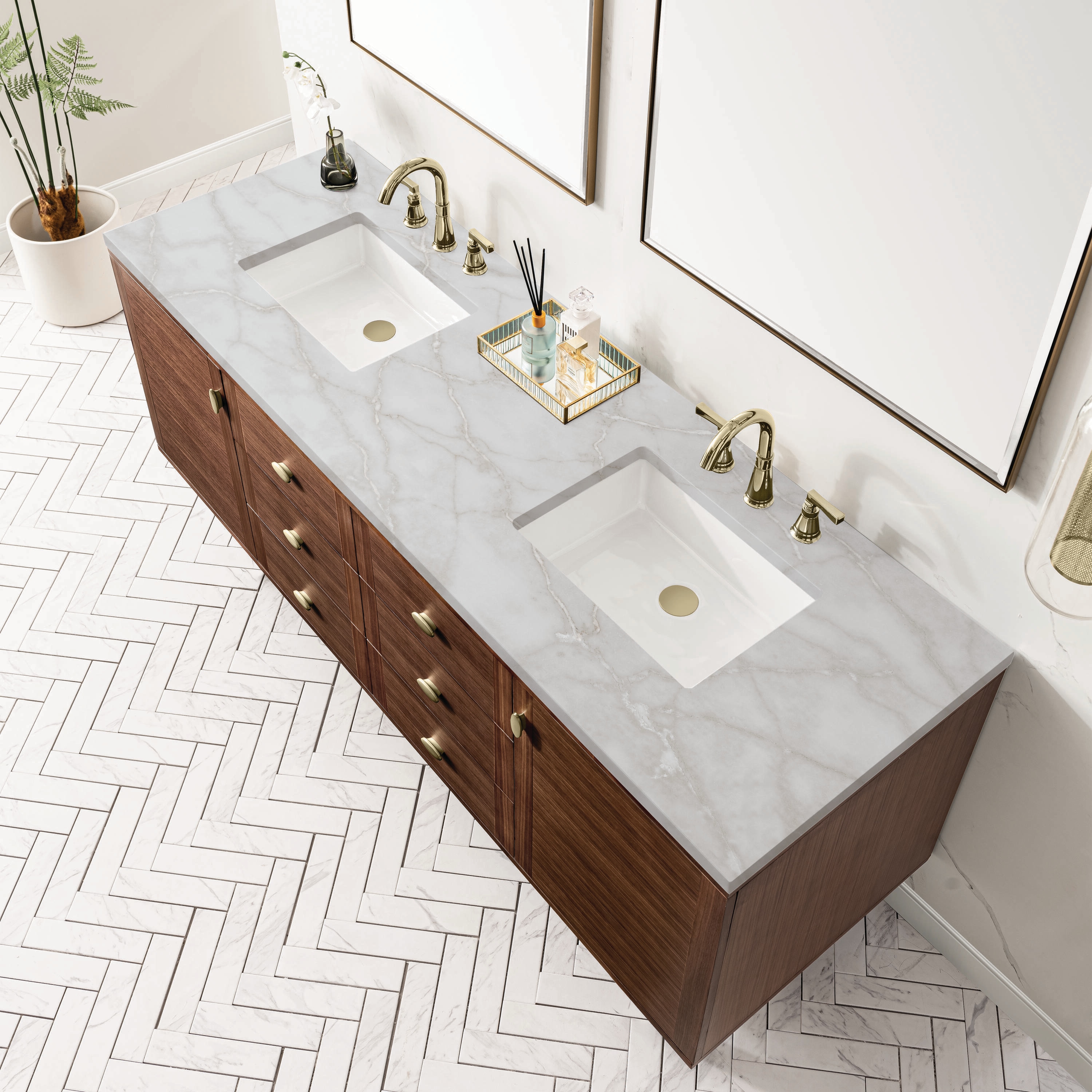James Martin Vanities 670-V72-WLT-3VSL Bath-Vanity-Combo - View #9