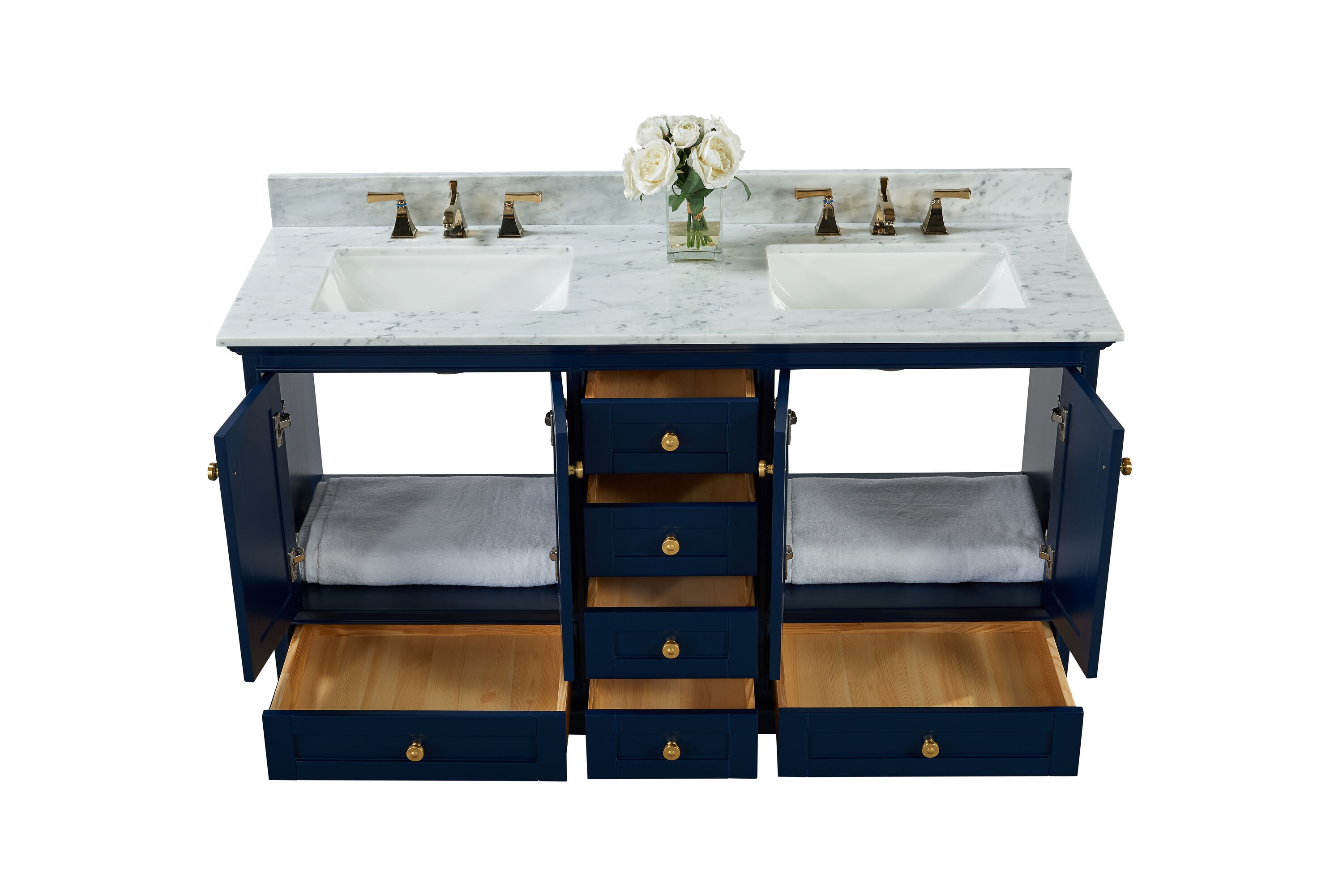 Ancerre Designs VTSAUDREY60HBCWGD Bath-Vanity-Combo - View #13