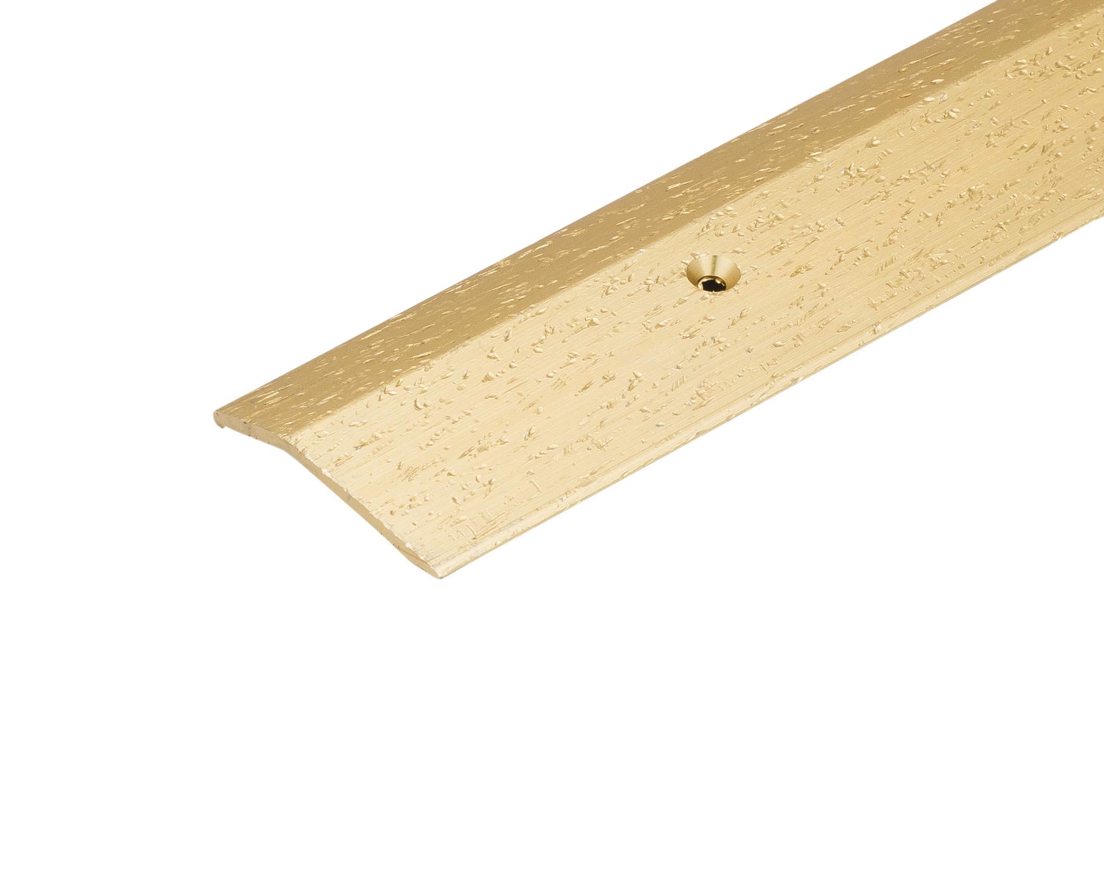 Randall Manufacturing Co., Inc Hammered Satin Gold 3 ft Transition Strip - 1.5Inch Wide Aluminum Floor Reducer with Countersunk Screw Holes - Anodized Finish - Made in USA