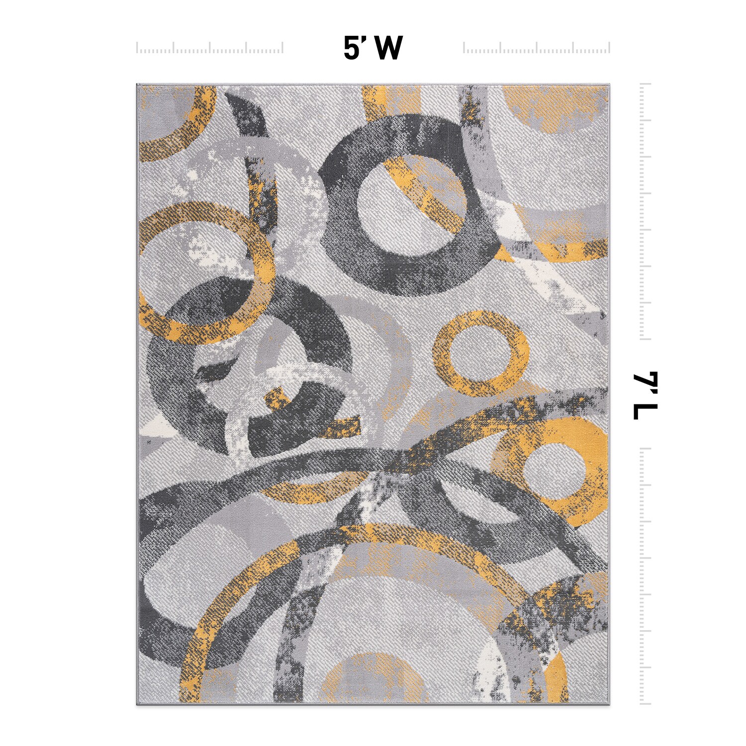 World Rug Gallery 2087YELLOW5X7 rugs - View #2