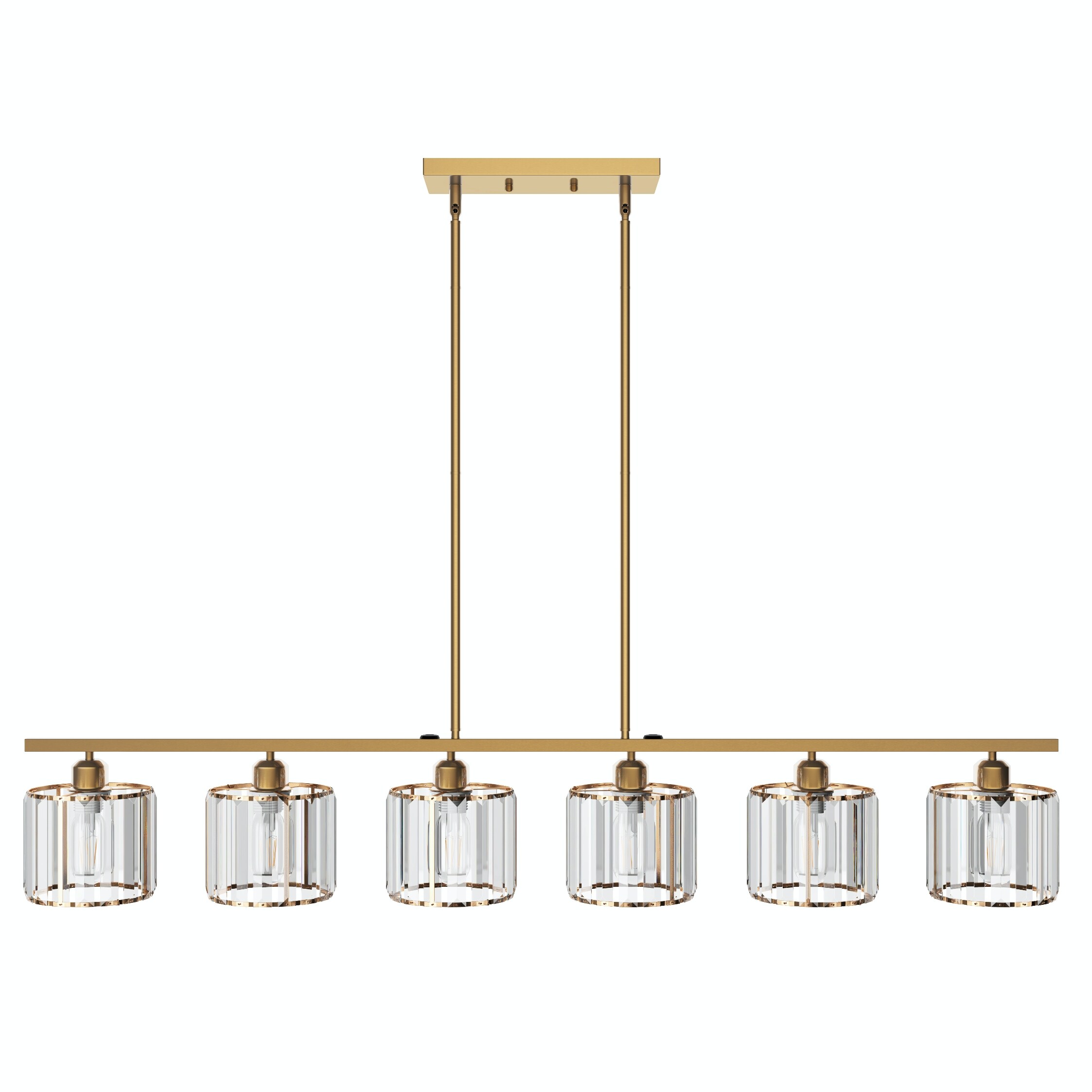 Aiwen 6-Light Gold Modern/Contemporary Dry Rated Chandelier in the ...