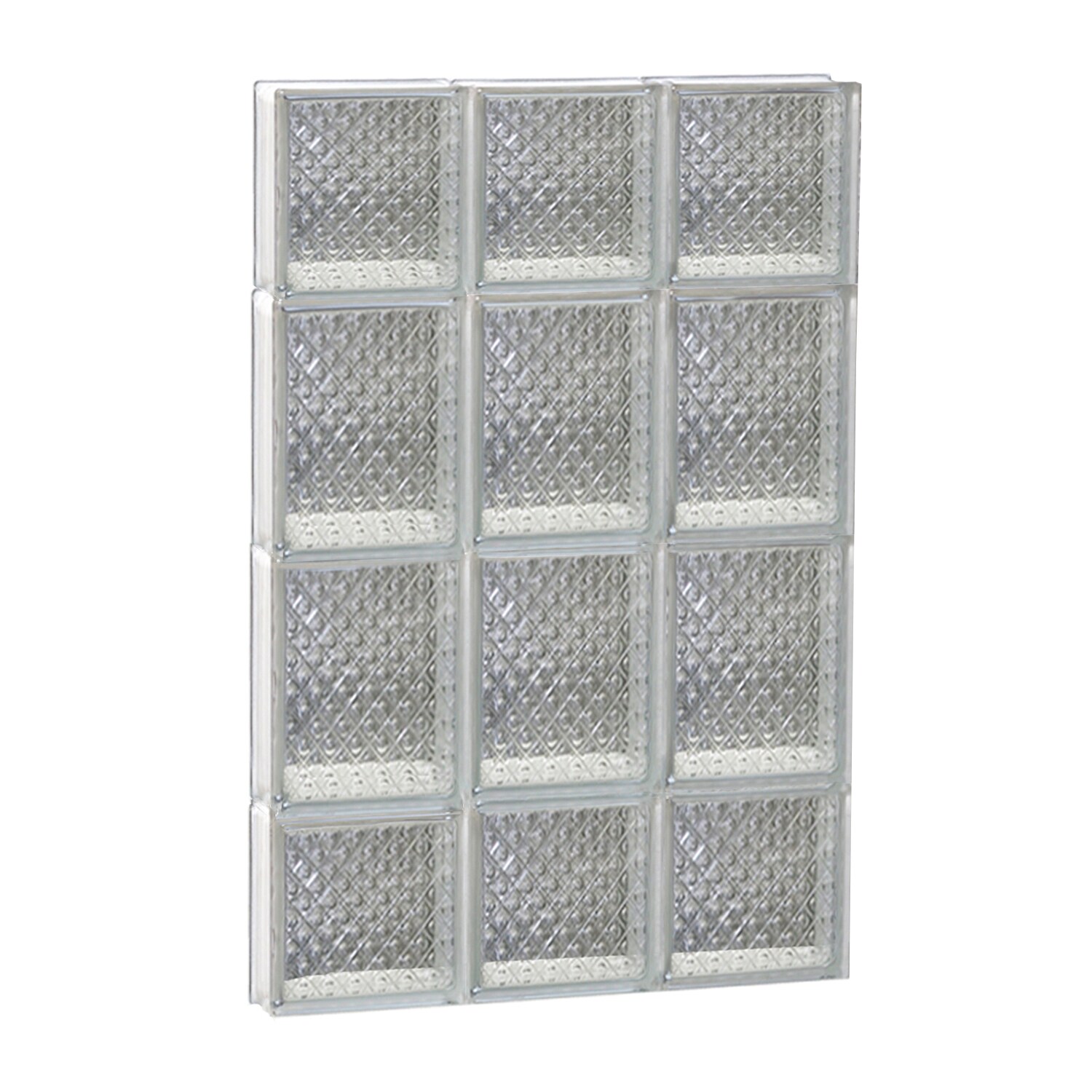 REDI2SET S1828DP Diamond Glass 17-1/4-in x 27-in Frameless Replacement Glass Block Window
