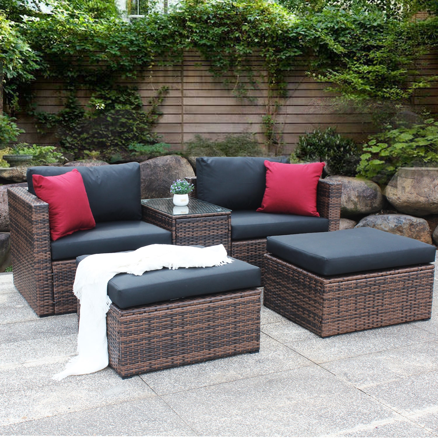 SINOFURN SYA990033BK Patio-Conversation-Sets - View #5