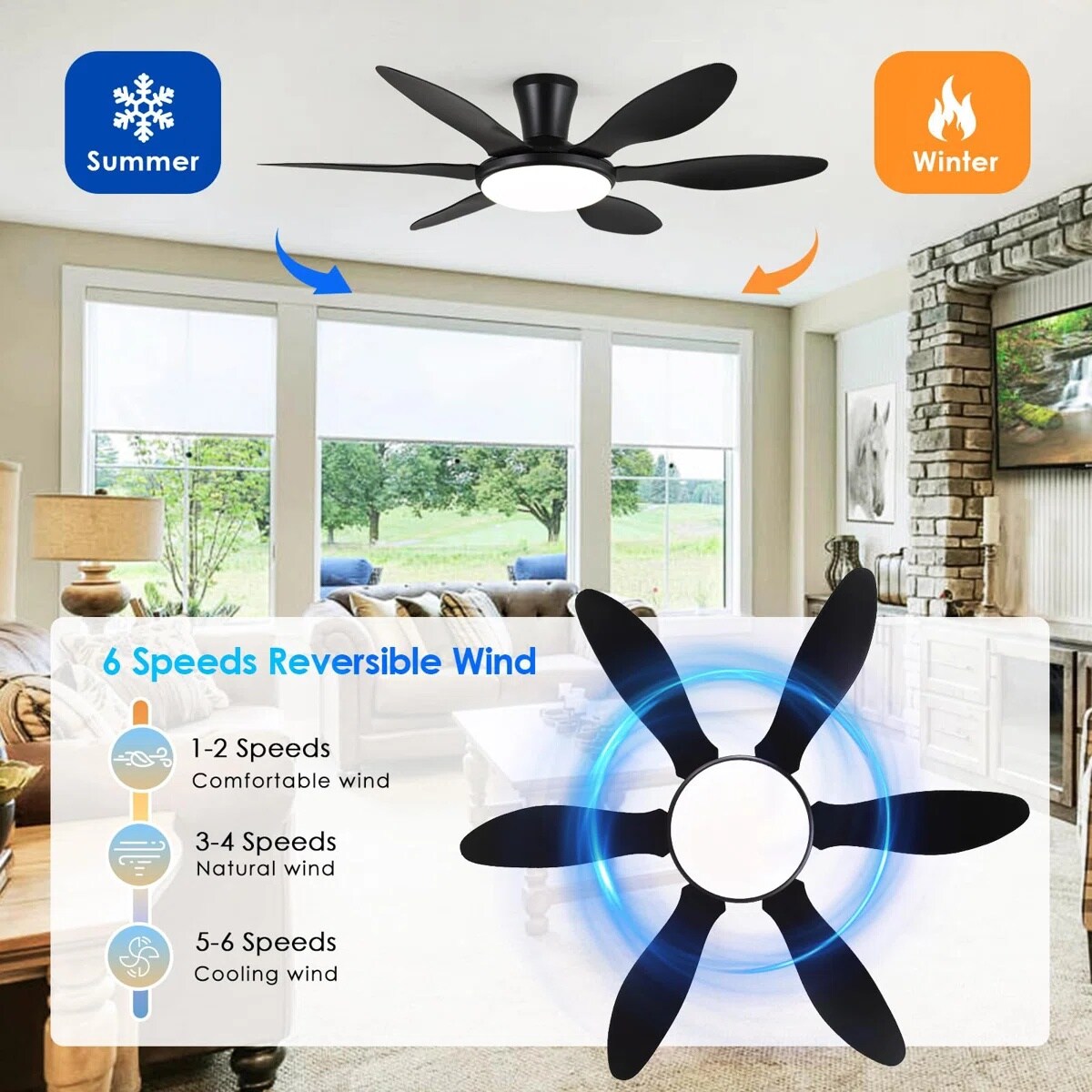 Kviflon LS8912-51BK Ceiling-Fans - View #7