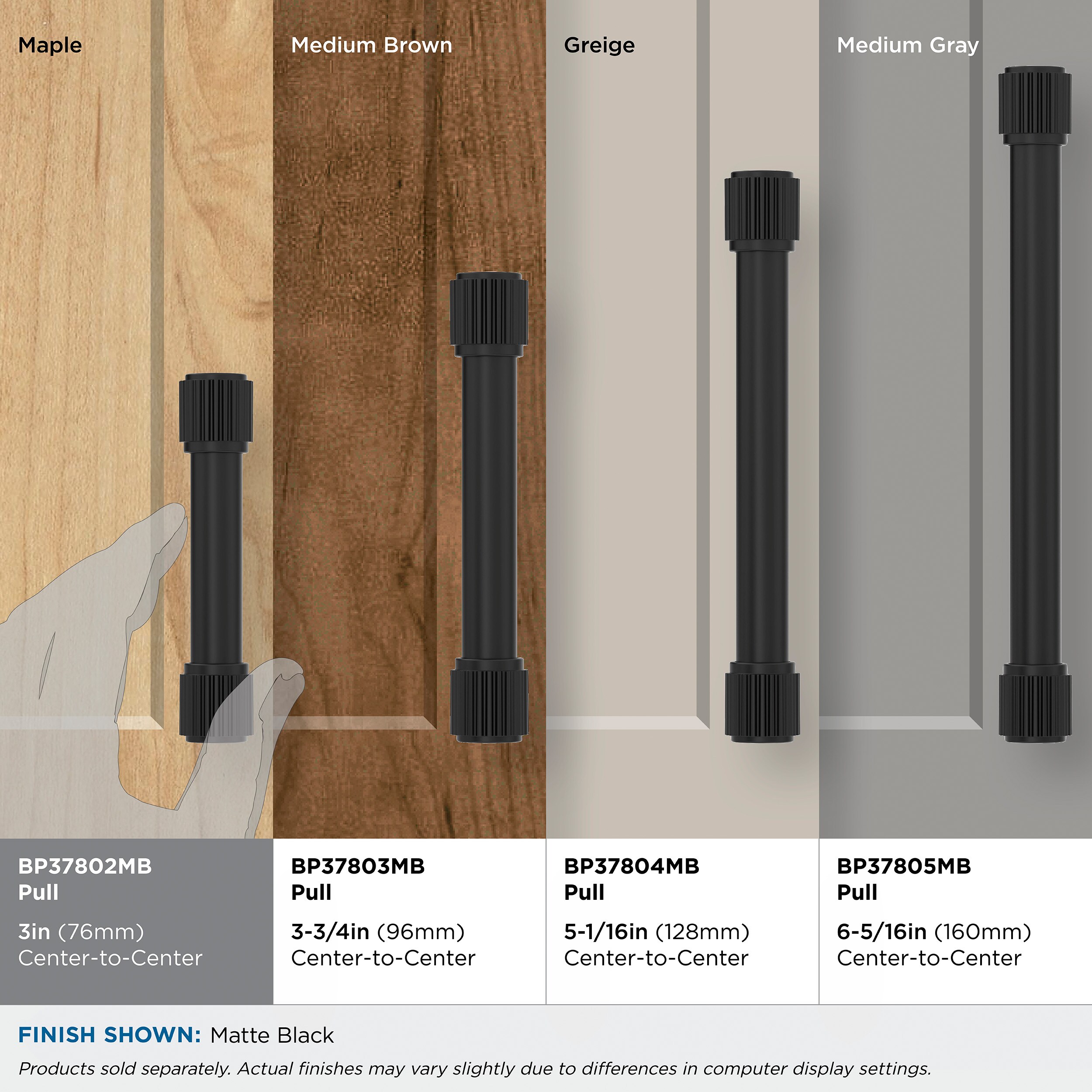 Amerock BP37802MB Cabinet-Pulls - View #7
