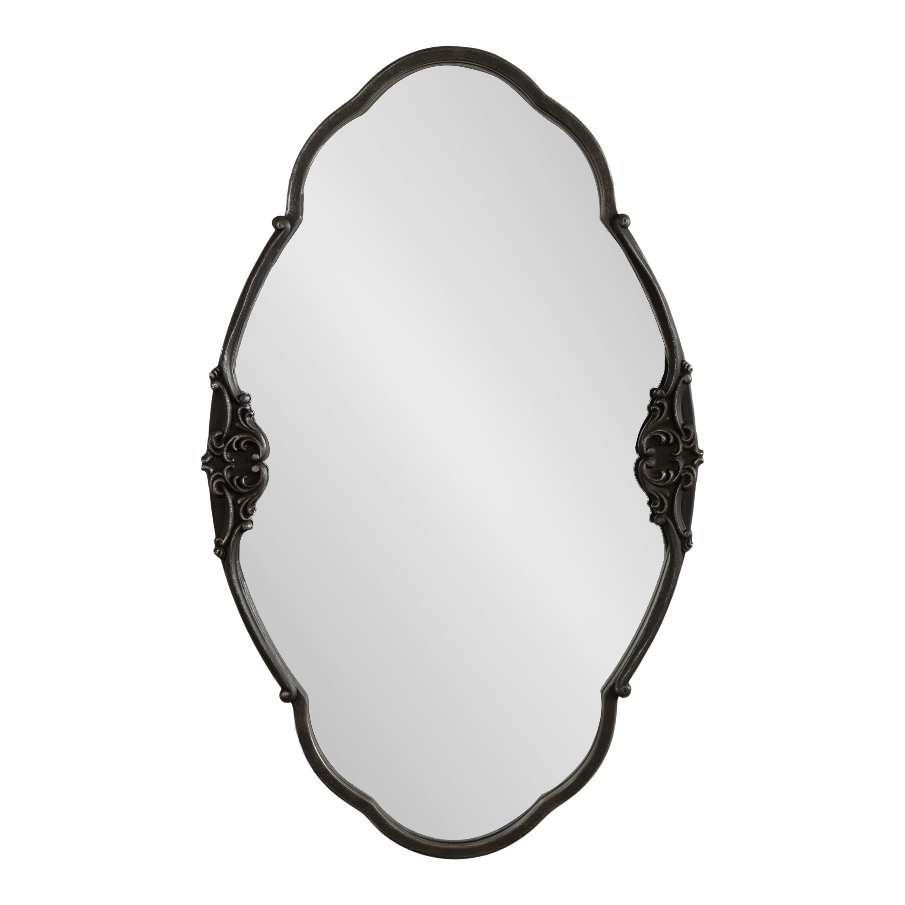 Kate and Laurel Novella 29.75-in W x 18-in H Oval Black Framed Wall ...