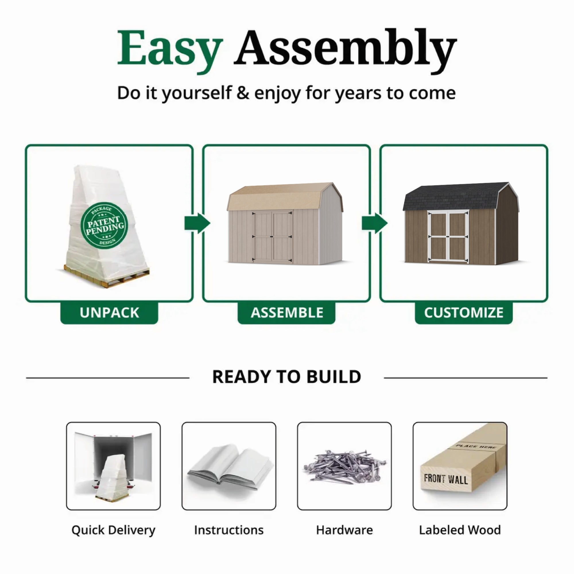 Little Cottage Co 10X12 VGB-6-SE-PC-FK Wood-Storage-Buildings - View #8