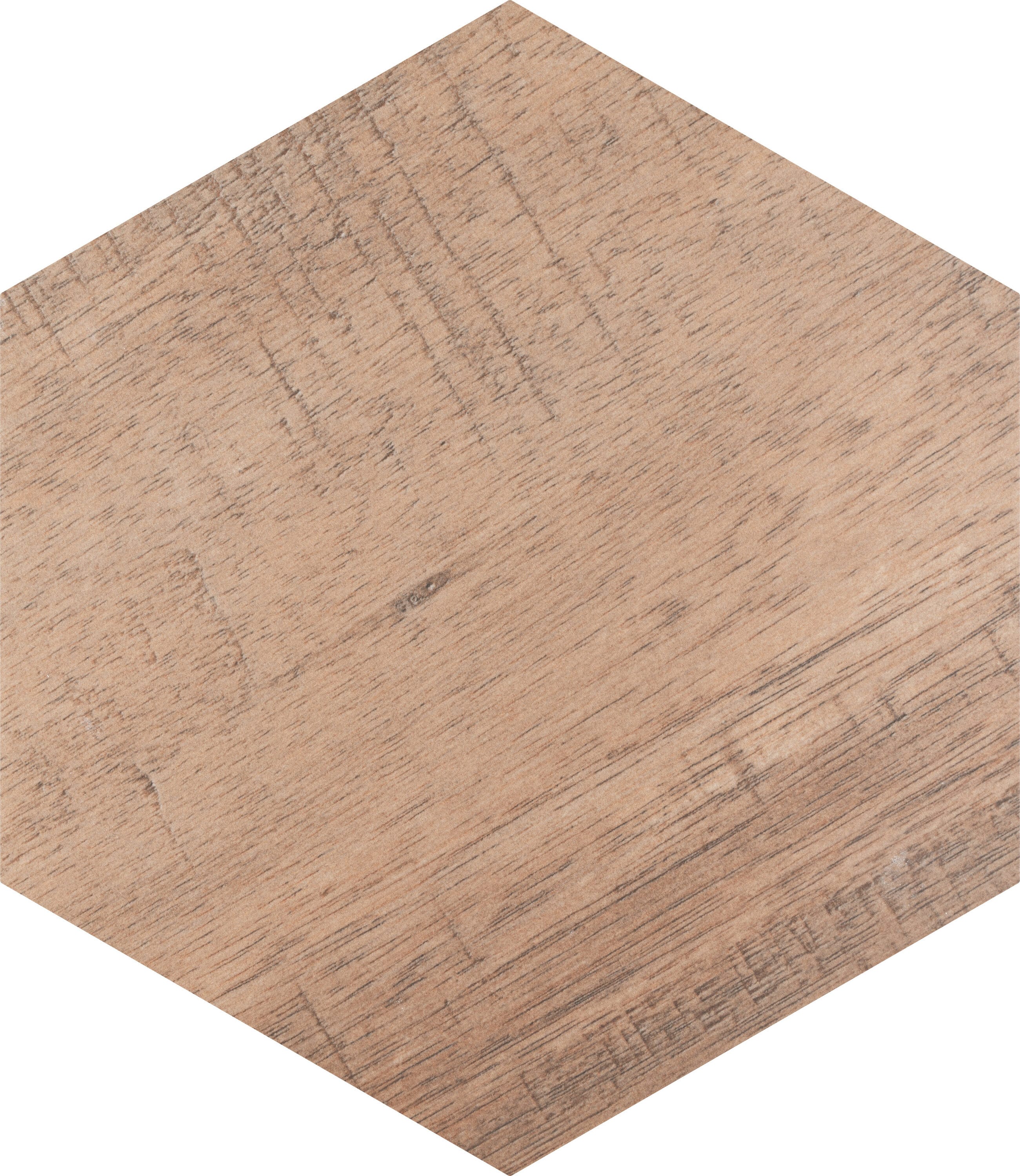 Sawnwood Brown Hexagon Porcelain Wood Look Tile