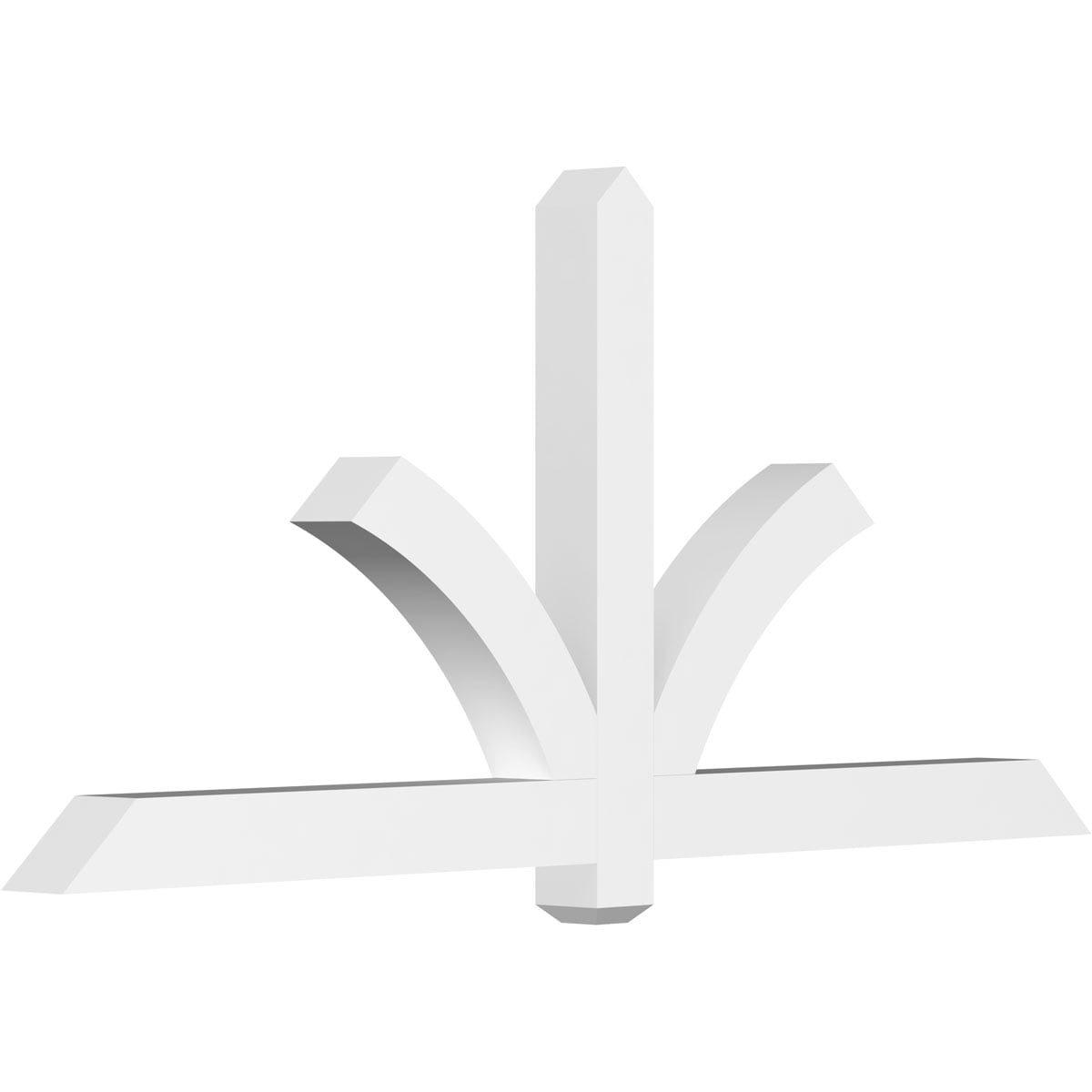 Ekena Millwork GBP072X33X0404RED00 Redmond White PVC Gable bracket