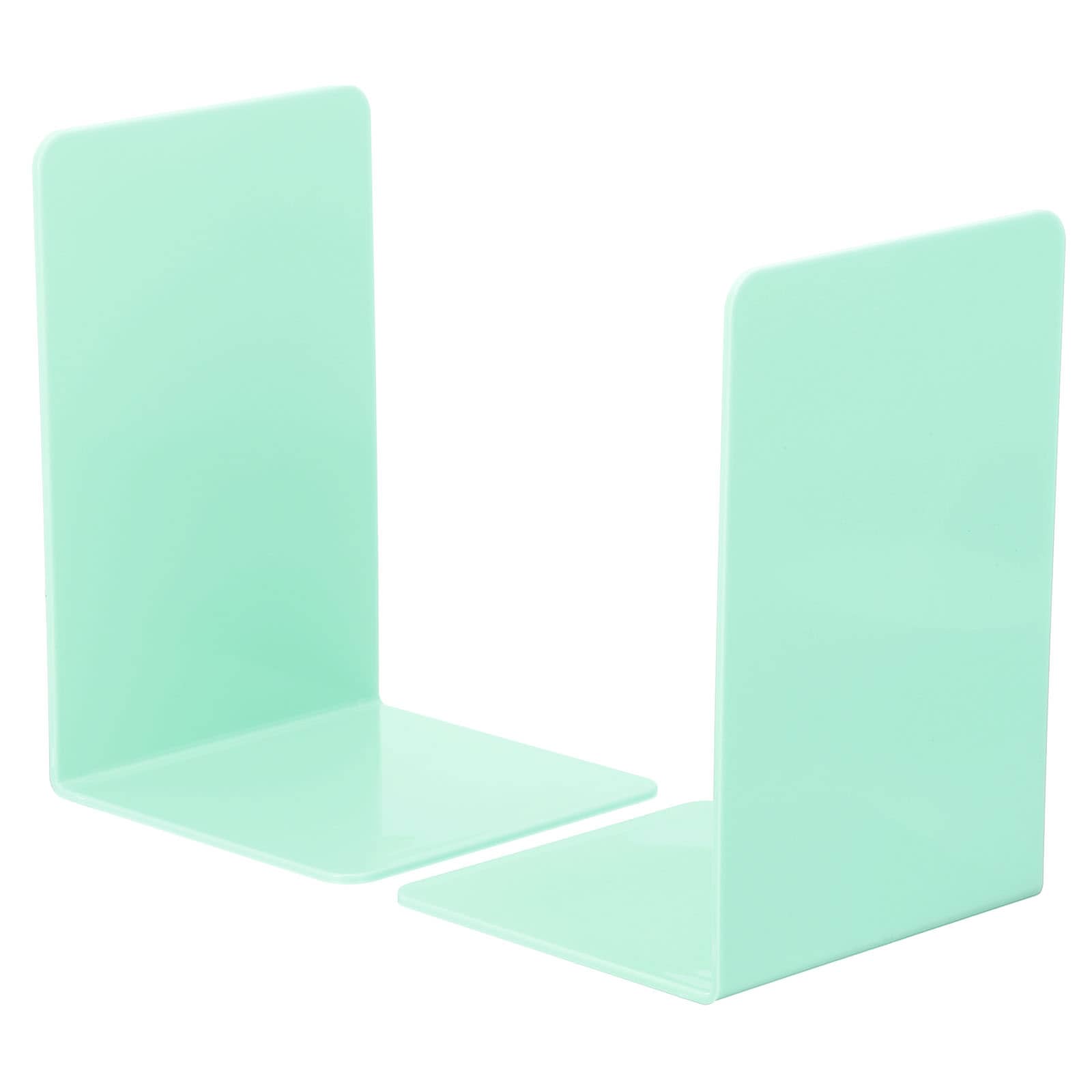 PATIKIL S25112100UX2604 Acrylic Bookends 2pcs Plastic L-shaped Book Ends for Shelves Desktop Bookshelf Magazine Organizer Stand Holder for Office Home Study Room Green