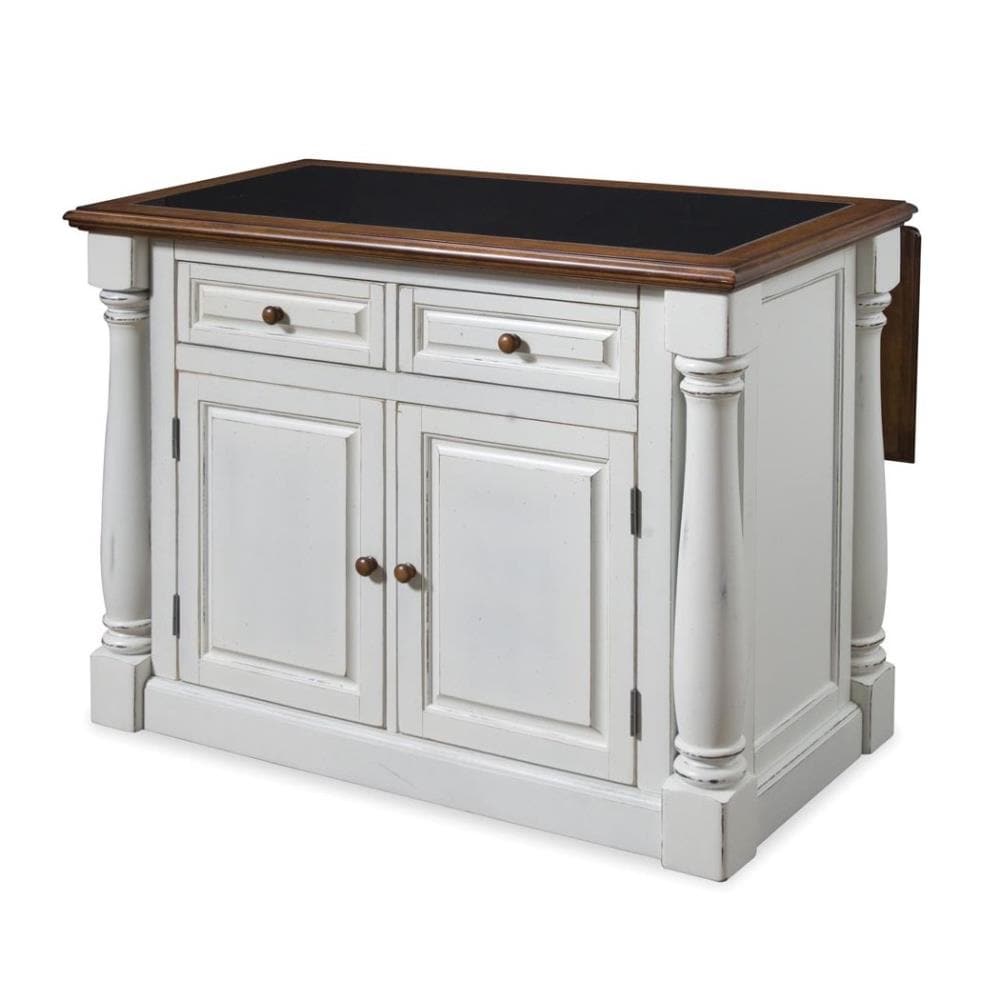 Home Styles White Wood Base With Granite Top Kitchen Island 25 In X 48 In X 36 In In The Kitchen Islands Carts Department At Lowes Com