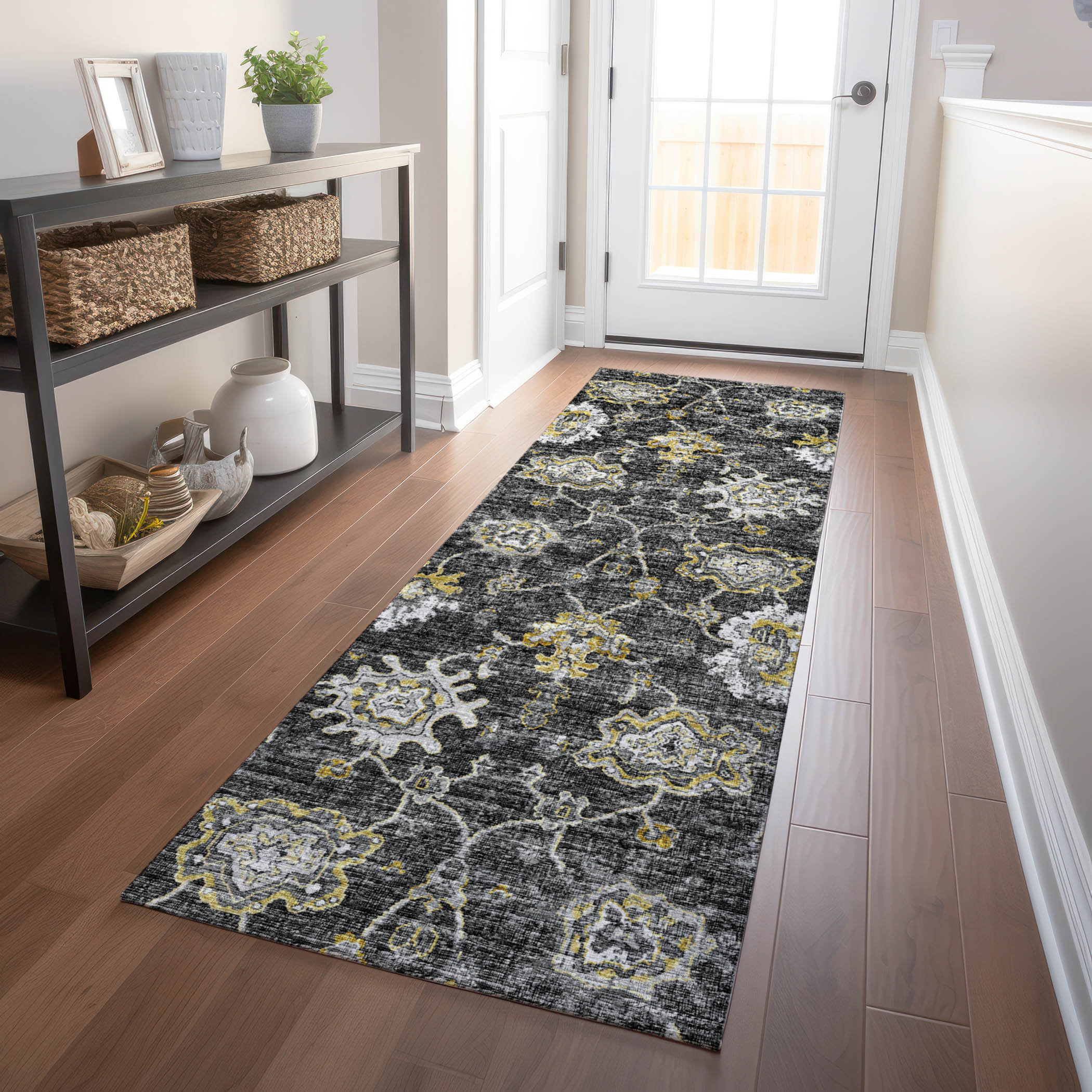 Addison Rugs AMF96SH2X8 Mayfield AMF96SH 2 x 7 (ft) Loomed Polyester Shadow Rectangular Indoor Abstract Machine washable Runner rug