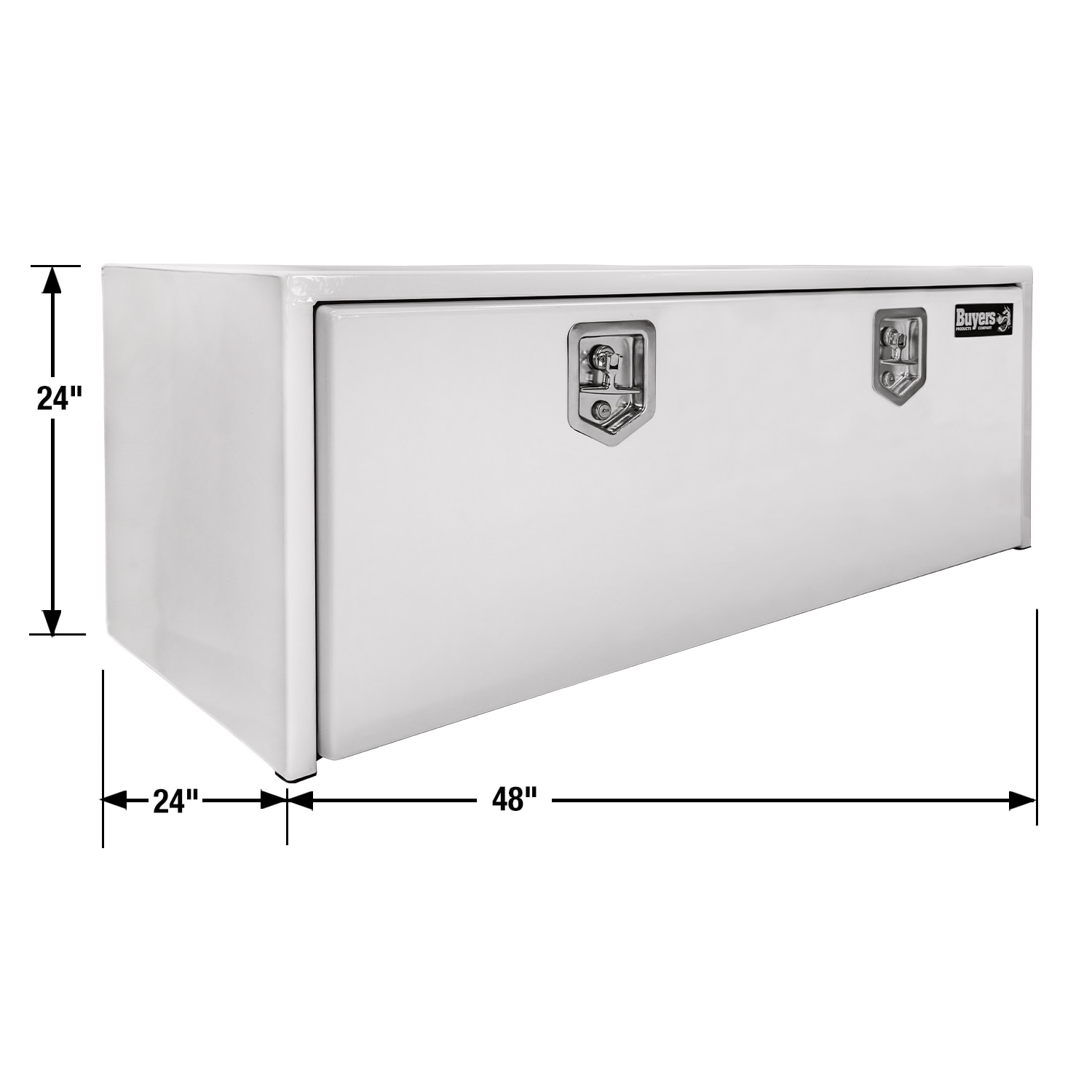 Buyers Products 49-in x 24.5-in x 24.5-in White Steel Steel Underbody Truck Tool Box 1704410 Sansujyuku sansujyuku.com