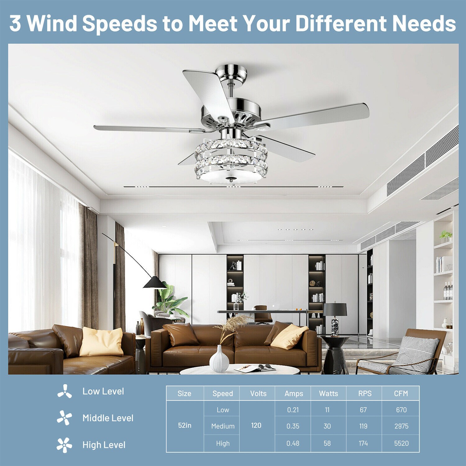 WELLFOR CHY-CF560US Ceiling-Fans - View #4