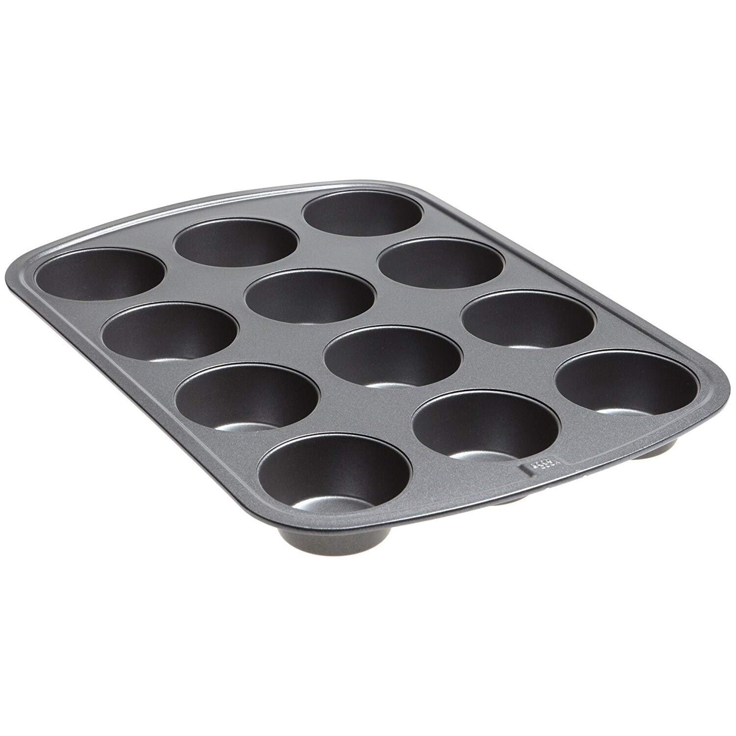 good cook GoodCook 4031 12-Cup Nonstick Muffin Pan 2-3/4 in Cavities Gray