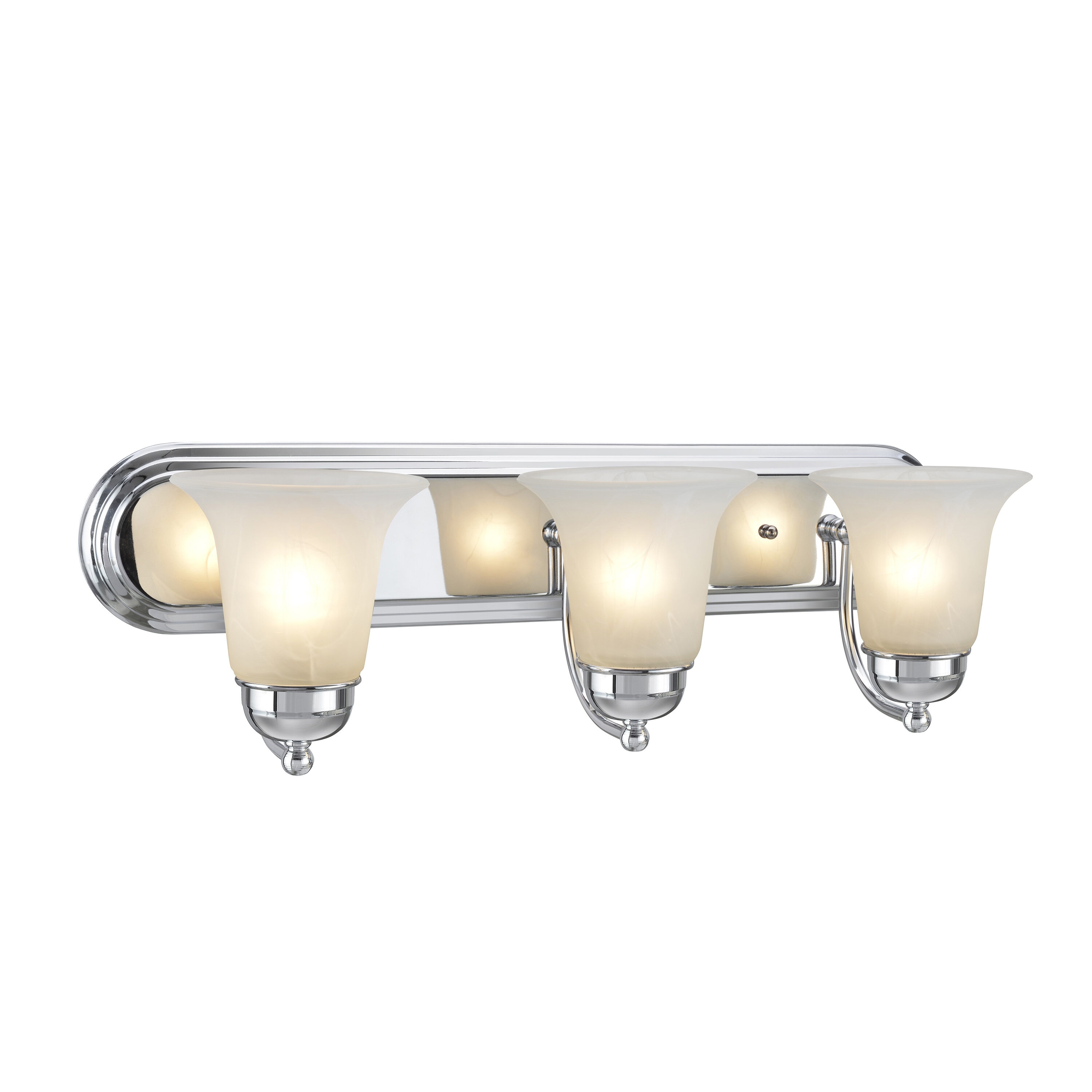 Aspen Creative Corporation 62270 24-in 3 -Light Chrome Transitional Vanity light