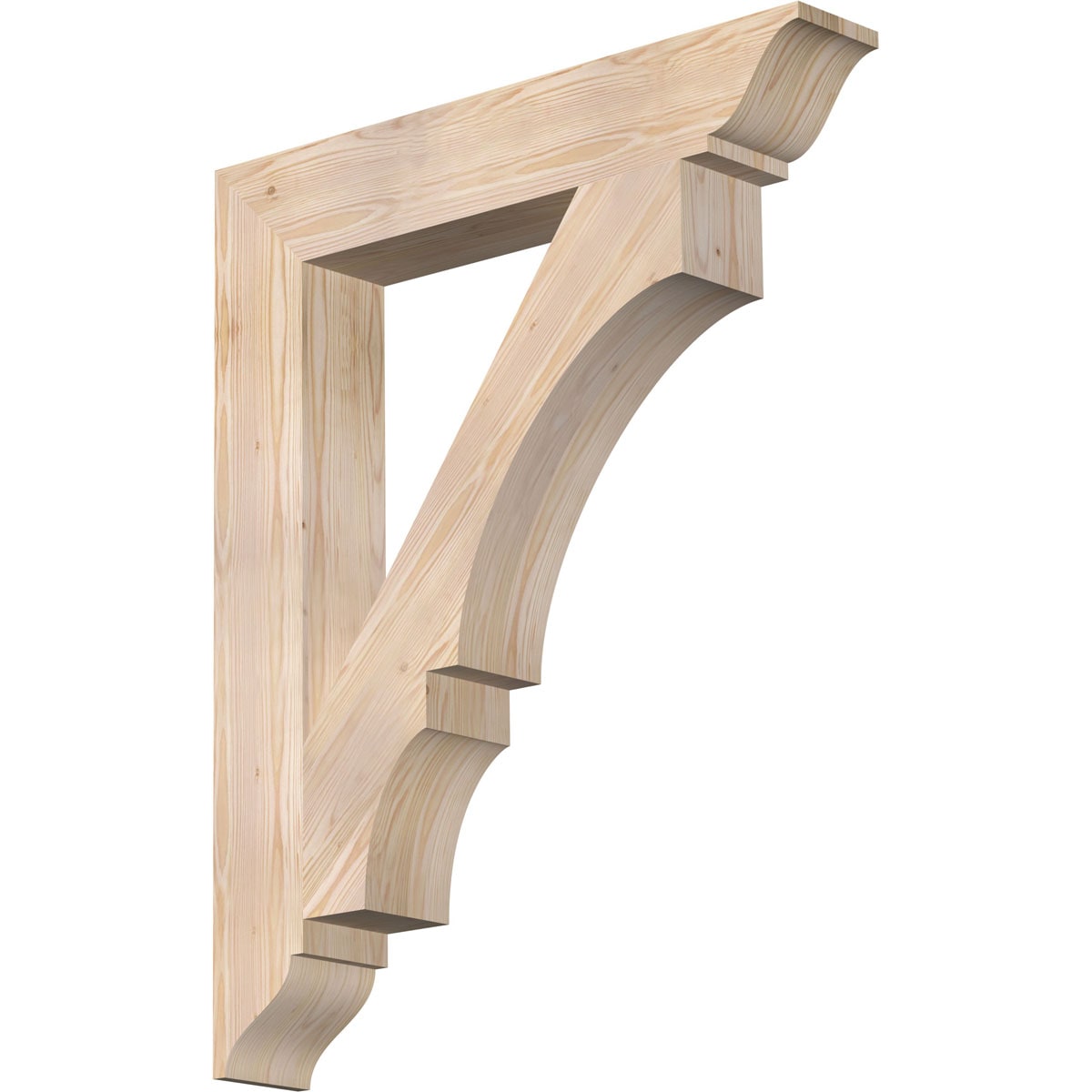Ekena Millwork BKT06X34X42BOA01SDF Balboa traditional smooth 5-1/2-in x 34-in x 42-in Douglas fir Brown Wood Standard bracket