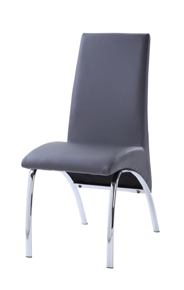 ACME FURNITURE 72192 2 Noland Casual Gray Pu and Chrome Accent Chair