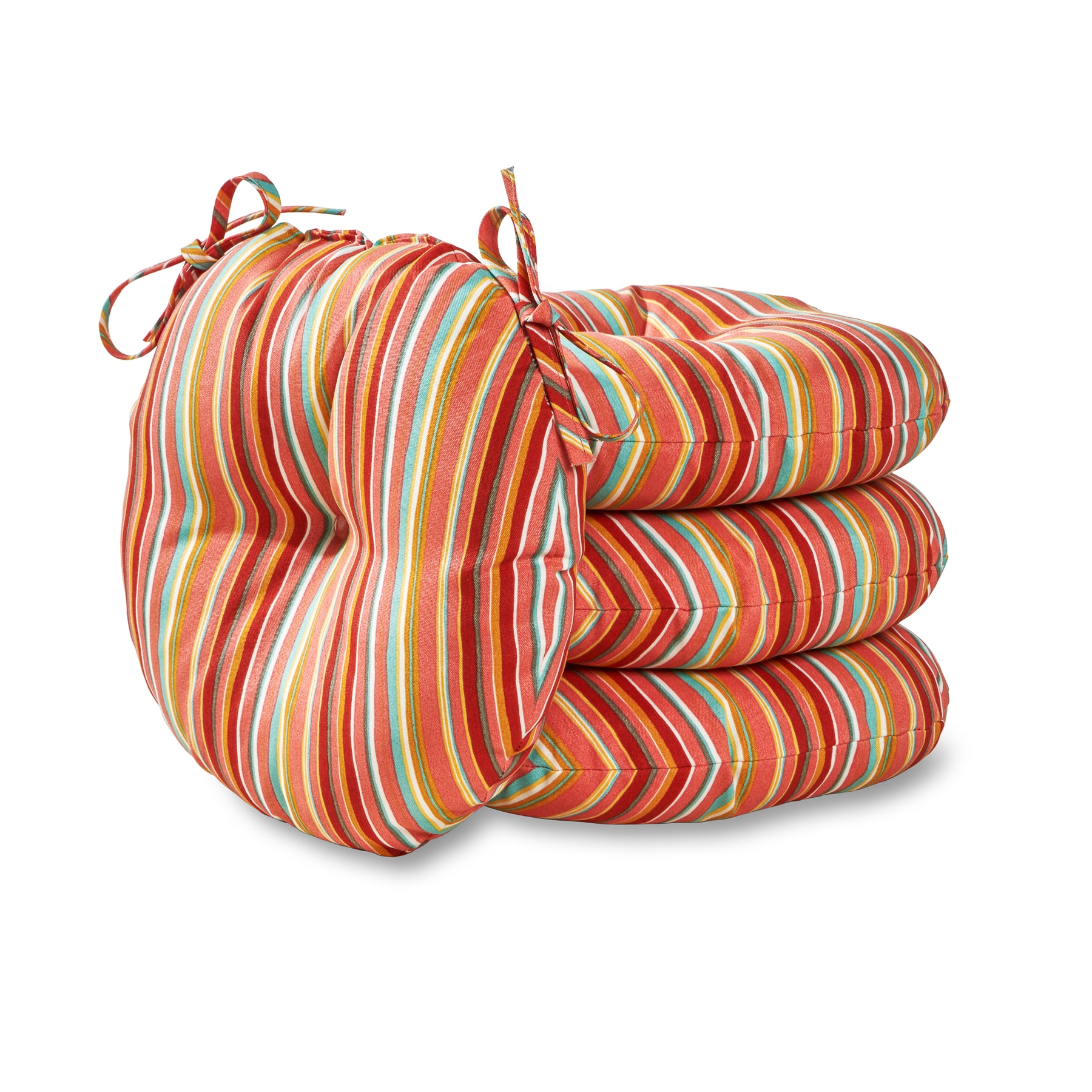 Greendale Home Fashions OC6816S4-WATERMELON 15-in x 15-in 4 -Piece Watermelon Patio chair cushion
