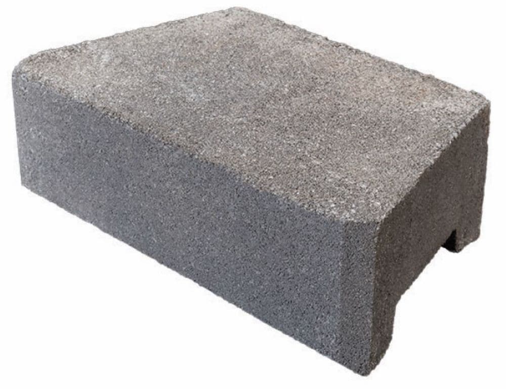 4-in H x 12-in L x 7-in D Grey/Charcoal Concrete Retaining Wall Block in Gray | - Lowe's 196- SMW-GC