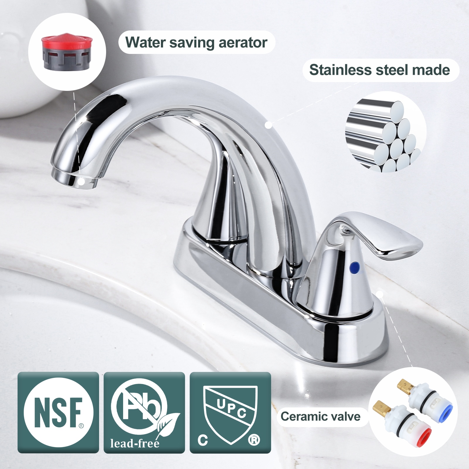 WOWOW 2323000C-LW Lavatory-Faucets - View #3