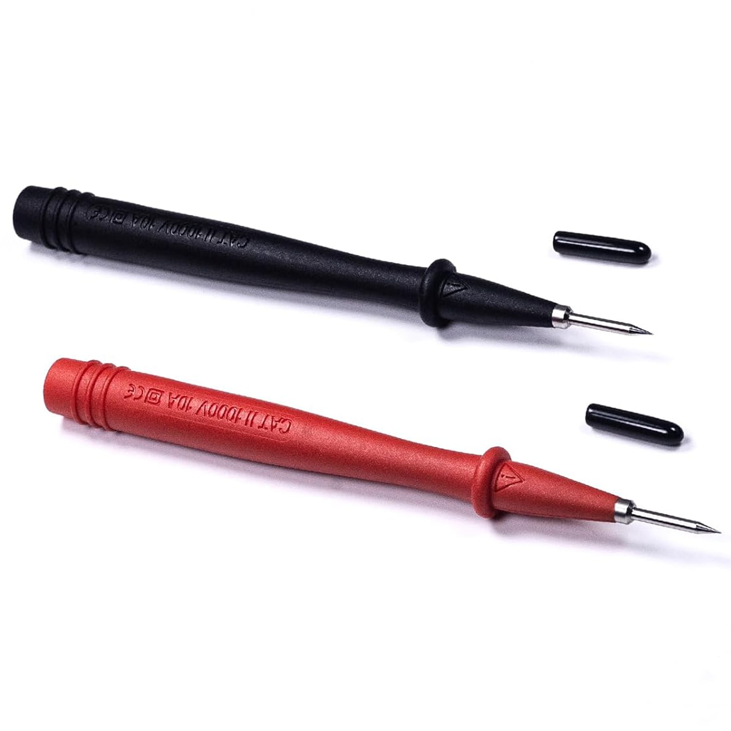 Etokfoks 2 piece industrial test probes set for multimeter use with extra fine stainless steel tips rated CAT II 1000V 10A for precise #LETJWH6AP