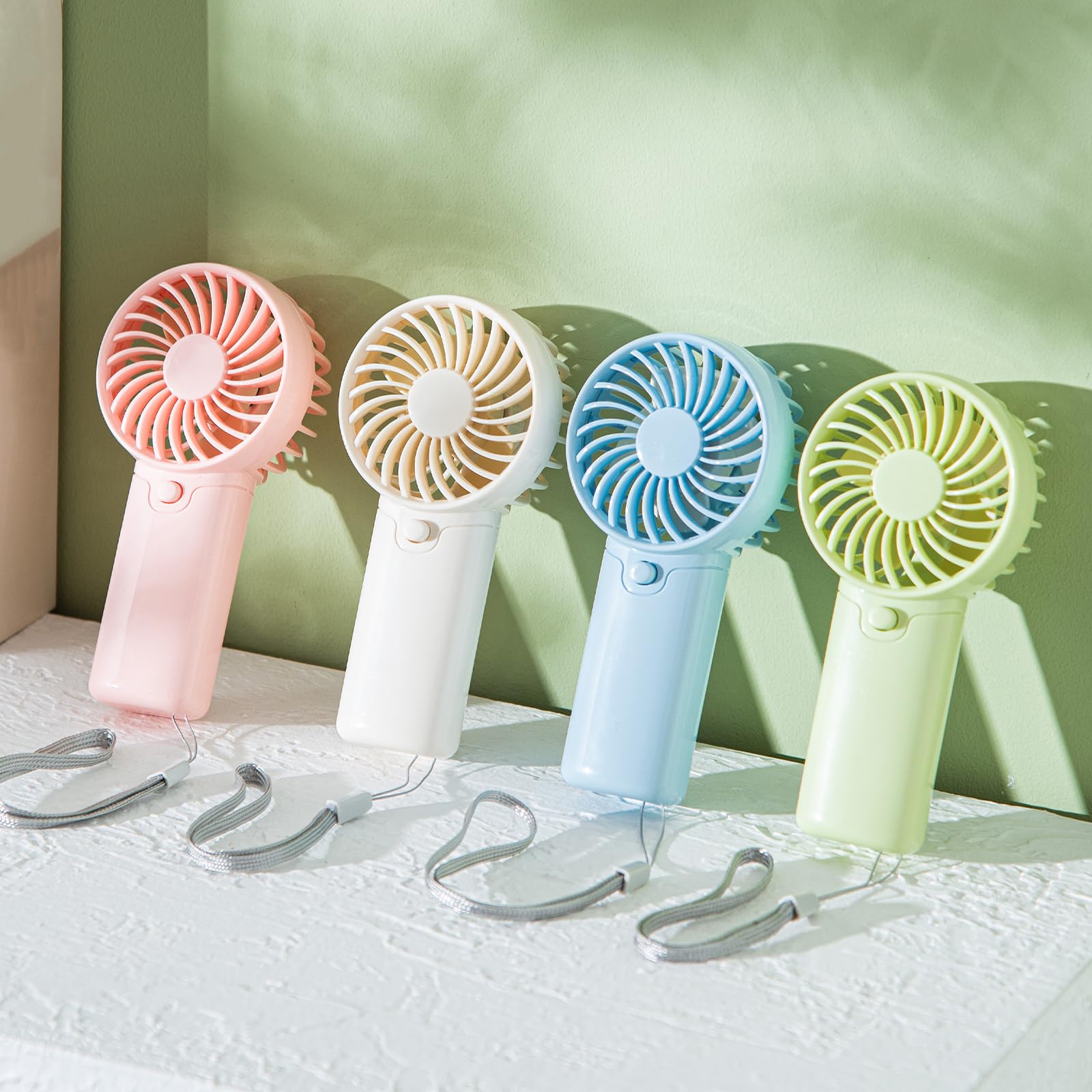 AKSCYZM 4 pack mini portable fan 5 inch handheld personal fan with