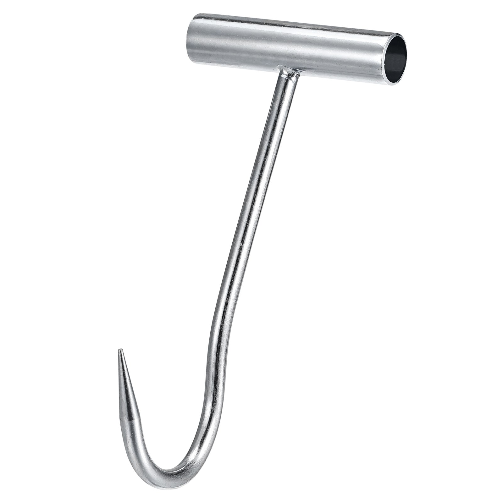 Unique Bargains - T-Handle Meat Boning Hook Galvanized Curved T Hooks for Kitchen Butcher Shop Re...