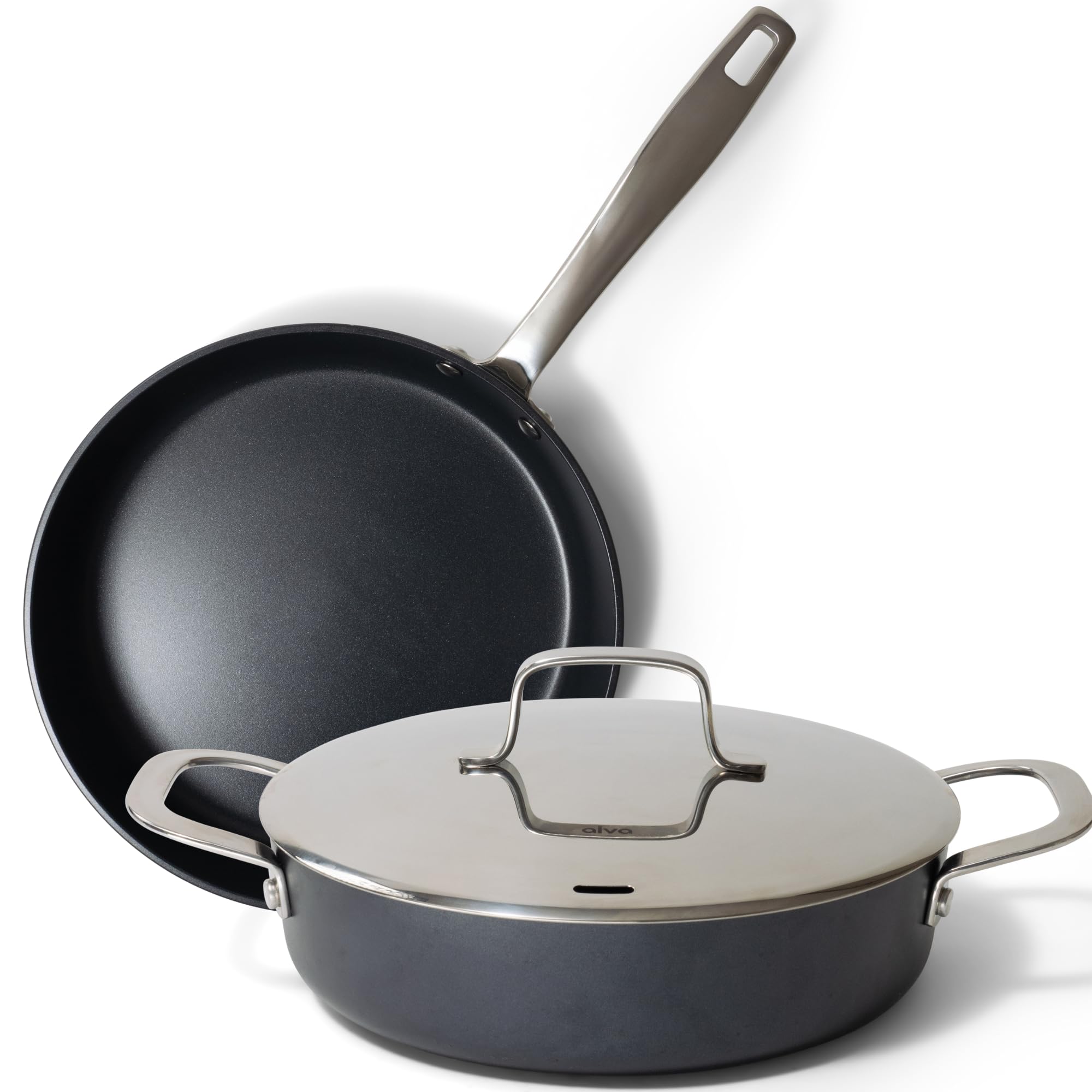 alva Maestro 3-Piece Ceramic Nonstick Cookware Set Non Toxic and Oven Safe #MAESTRO-3PC-SET