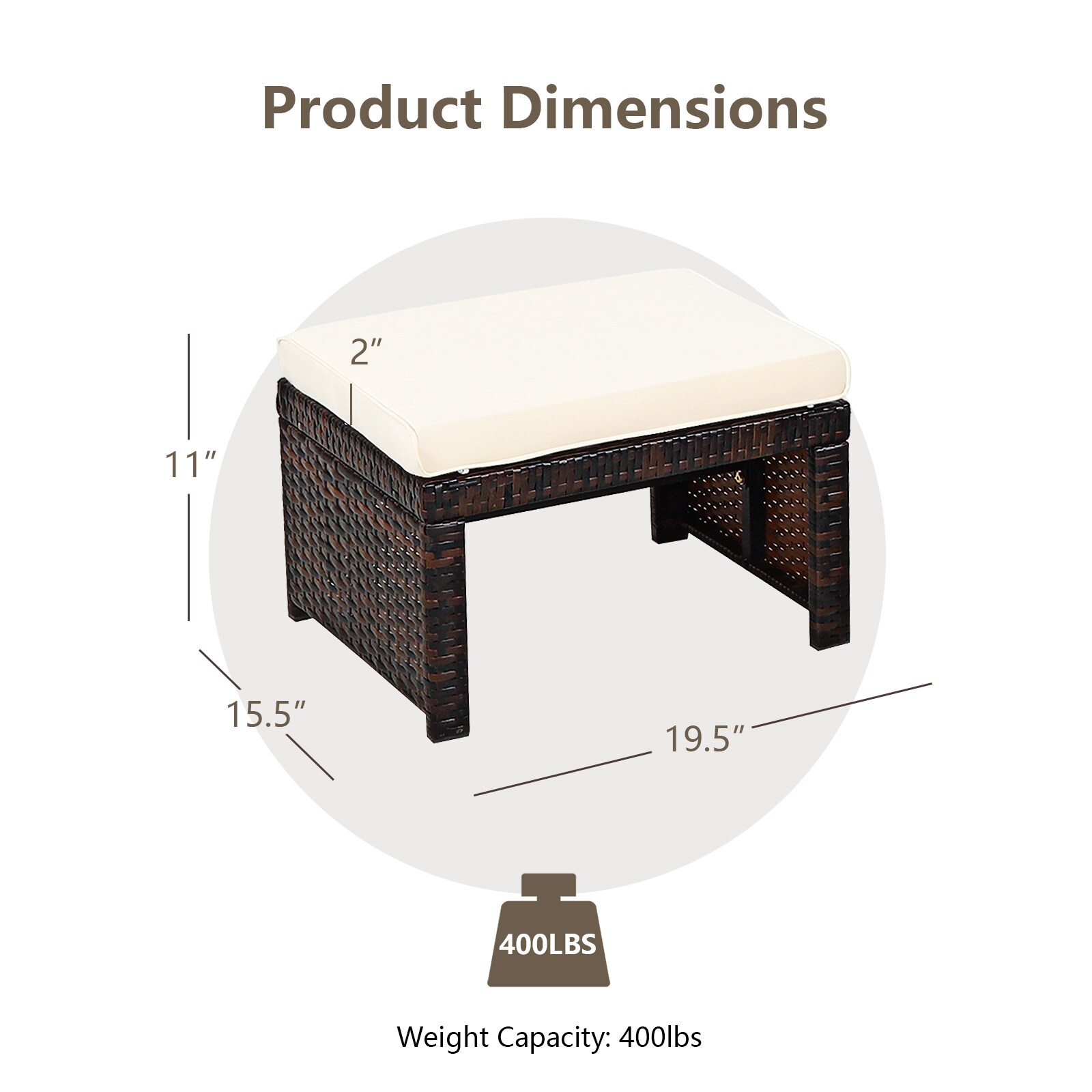 LIVIZA OUG67814WH Stools-Ottomans - View #7