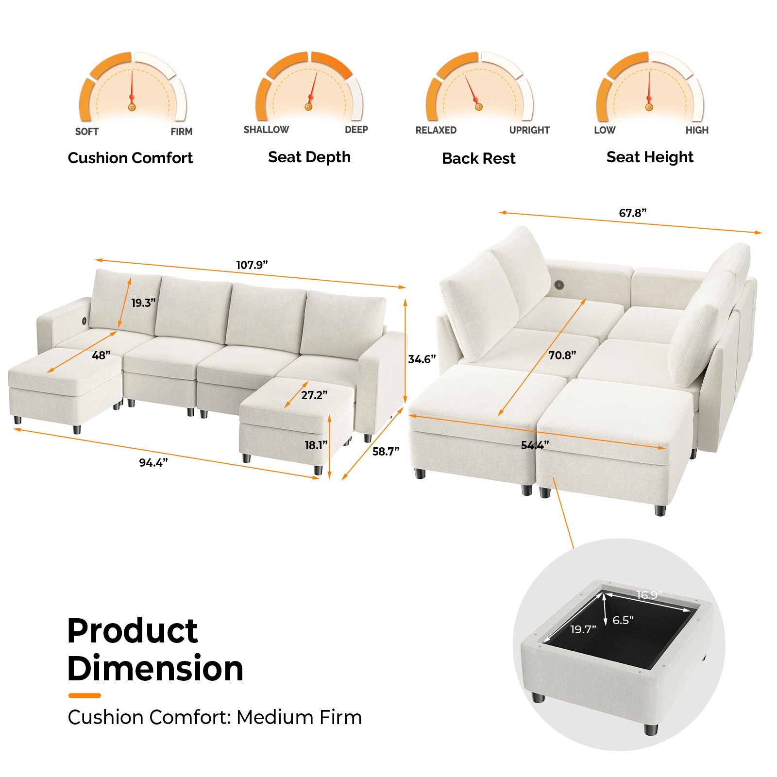 Winado LO14424+25+26+1A4B2C Sofas-Loveseats - View #2