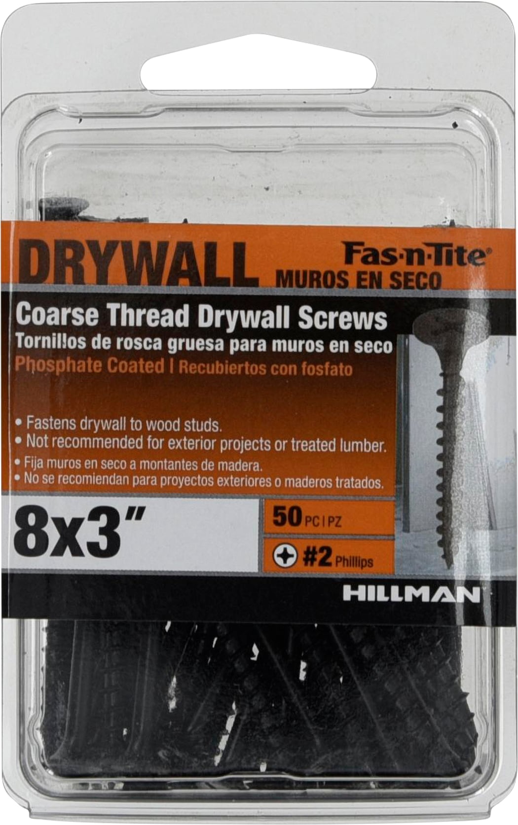 Fas-n-Tite #8 x 3-in Flat Coarse Thread Drywall Screws 0.56-lb ( 50 -Pack )