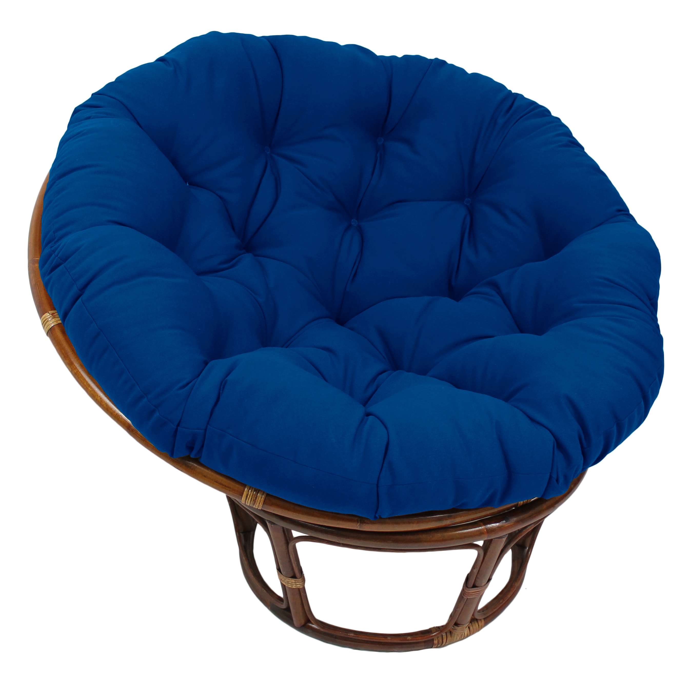 Blazing Needles 48 Inch Twill Papasan Cushion in Royal Blue