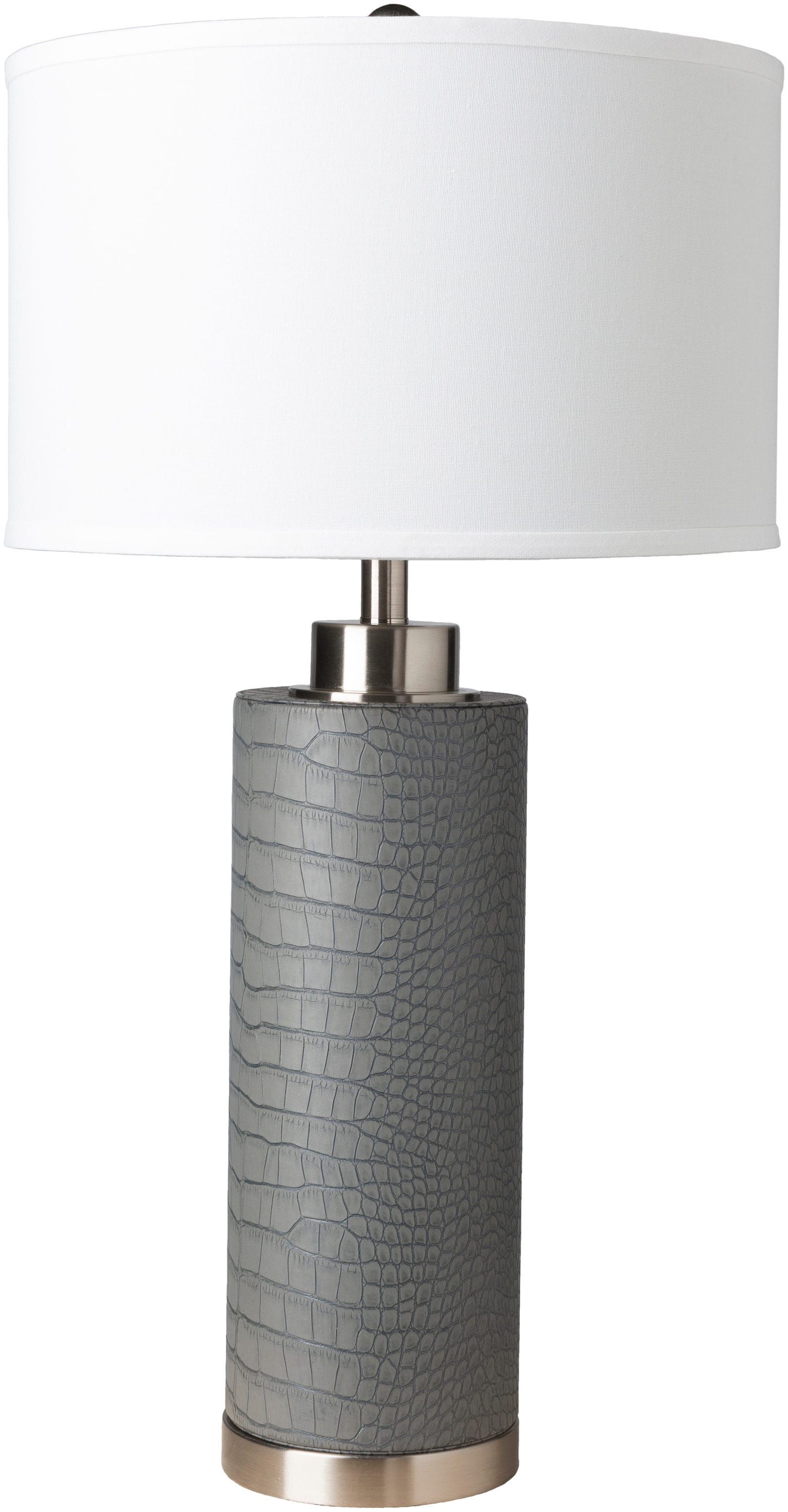 Surya BUC-101 Buchanan 30.5-in Medium Gray On/Off switch Table Lamp with Linen Shade