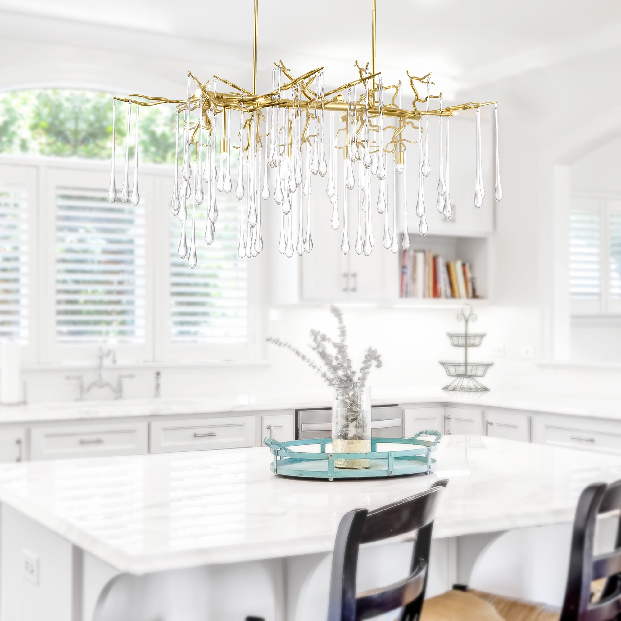 CWI Lighting 1094P47-10-620 Anita 10 -Light Gold Transitional For Use in Bathrooms, Bedrooms, Dining Rooms, Foyers, Kitchens, Living Rooms Chandelier