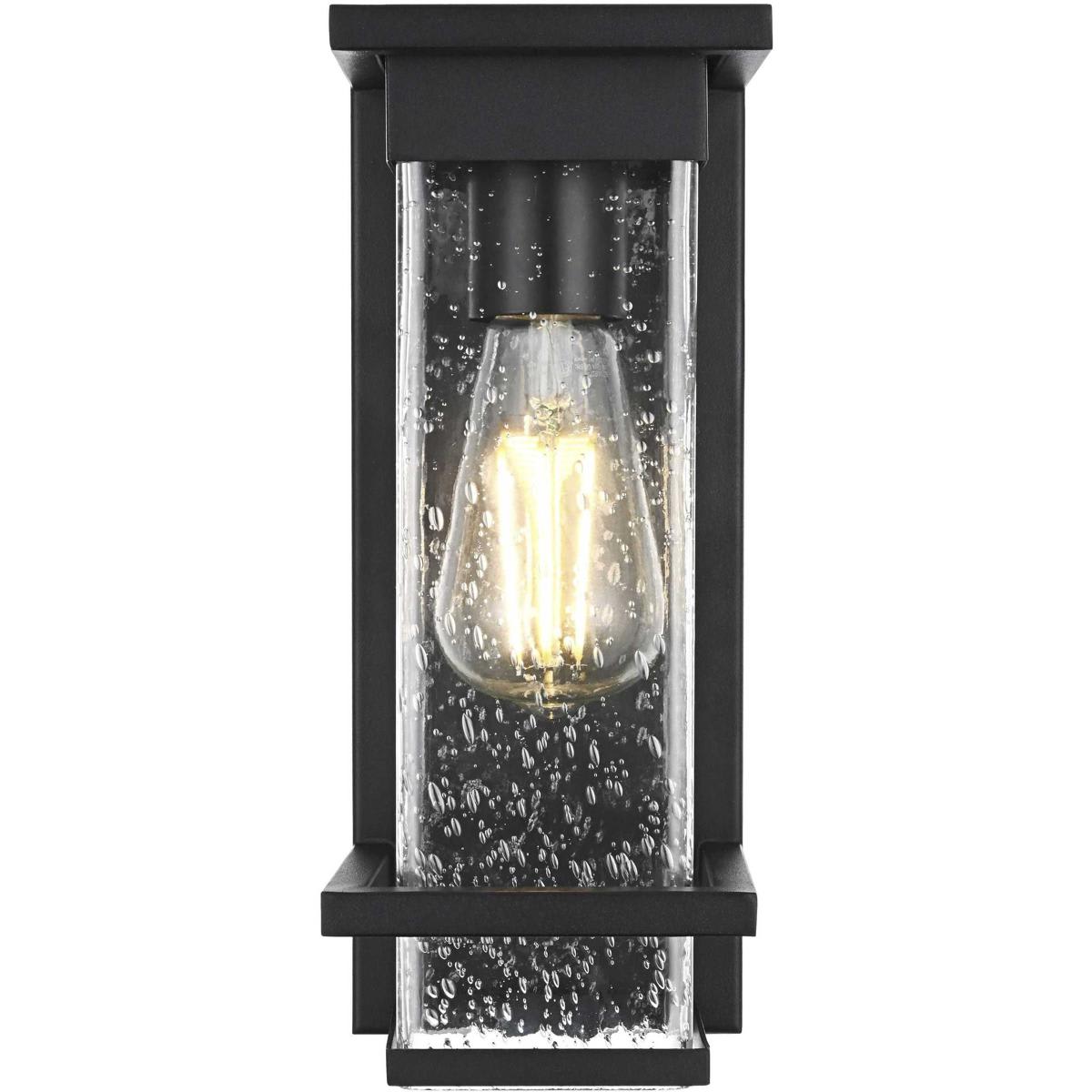 Elegant Lighting 2844848 OD367W12BK Harper 1 Light 12 inch Black Outdoor Wall Sconce