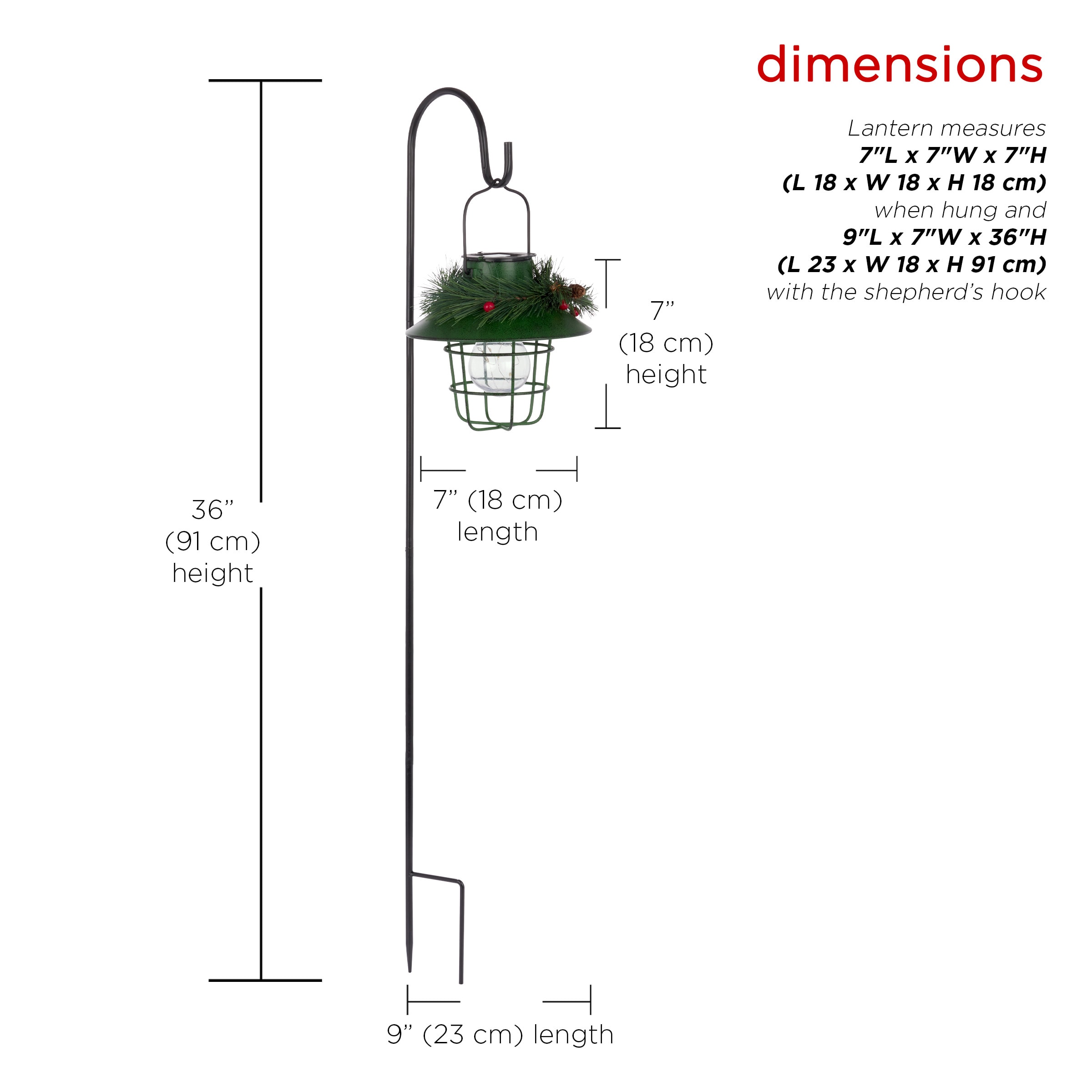 Alpine Corporation 36-in Lamp Post Light with White LED Lights ...