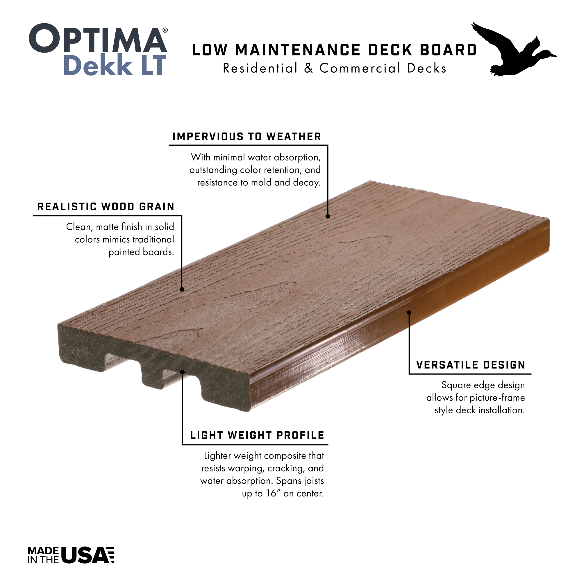 DuxxBak Composite Decking DX-OLT-144TB-SE Composite-Deck-Boards - View #3