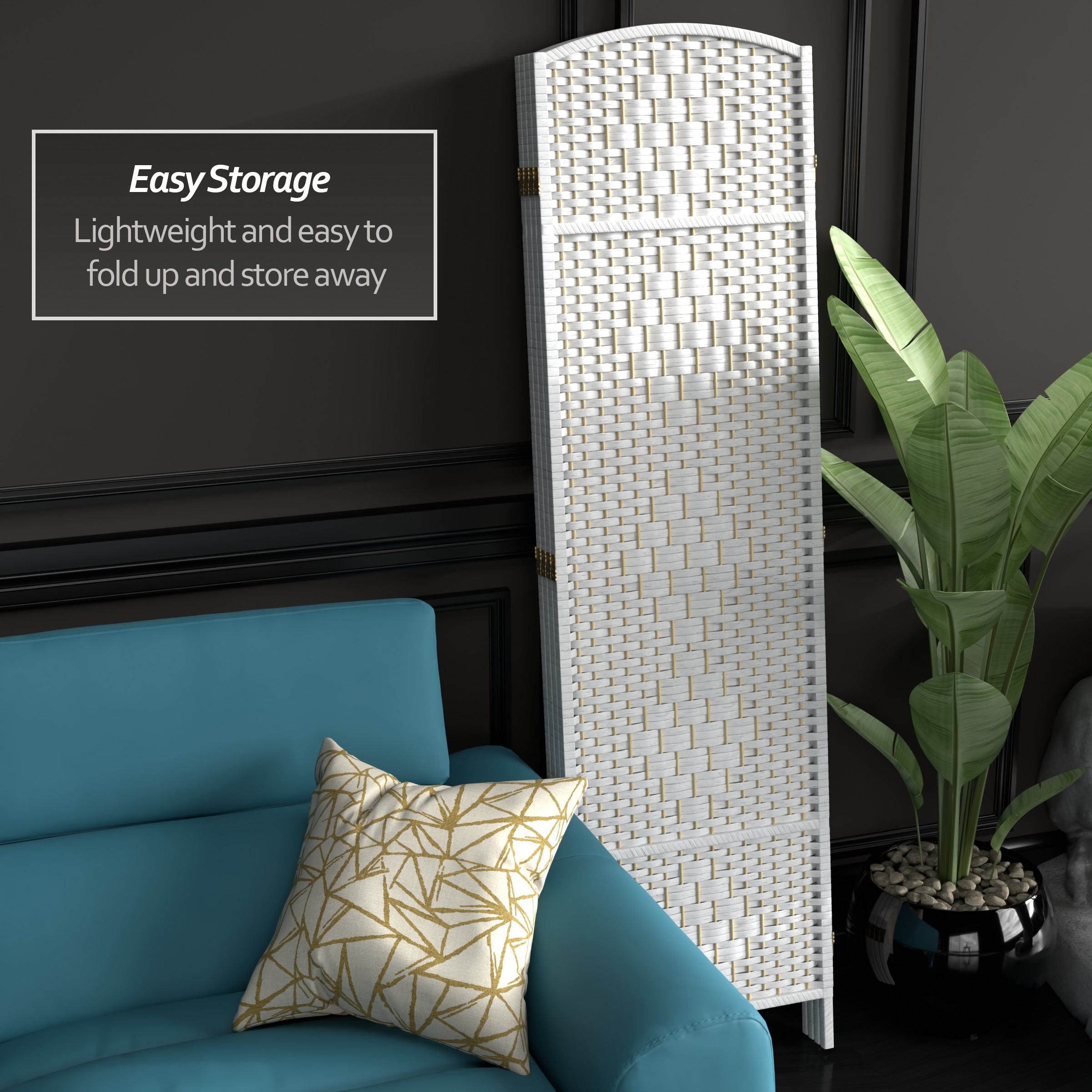 Red Lantern FB-OPDMND-4P-WHT Indoor-Privacy-Screens - View #4