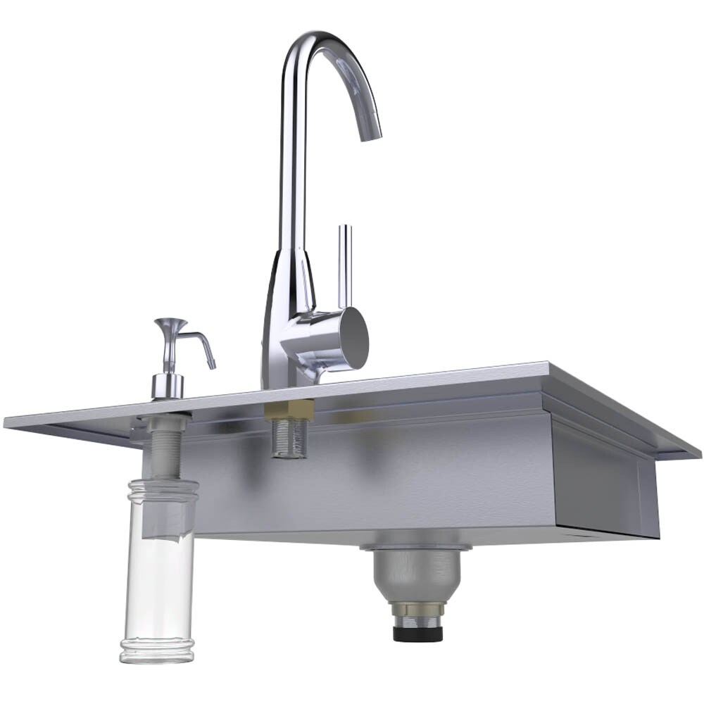 Stainless steel kitchen sink cabinet - SBC36FDD - SUNSTONE - for