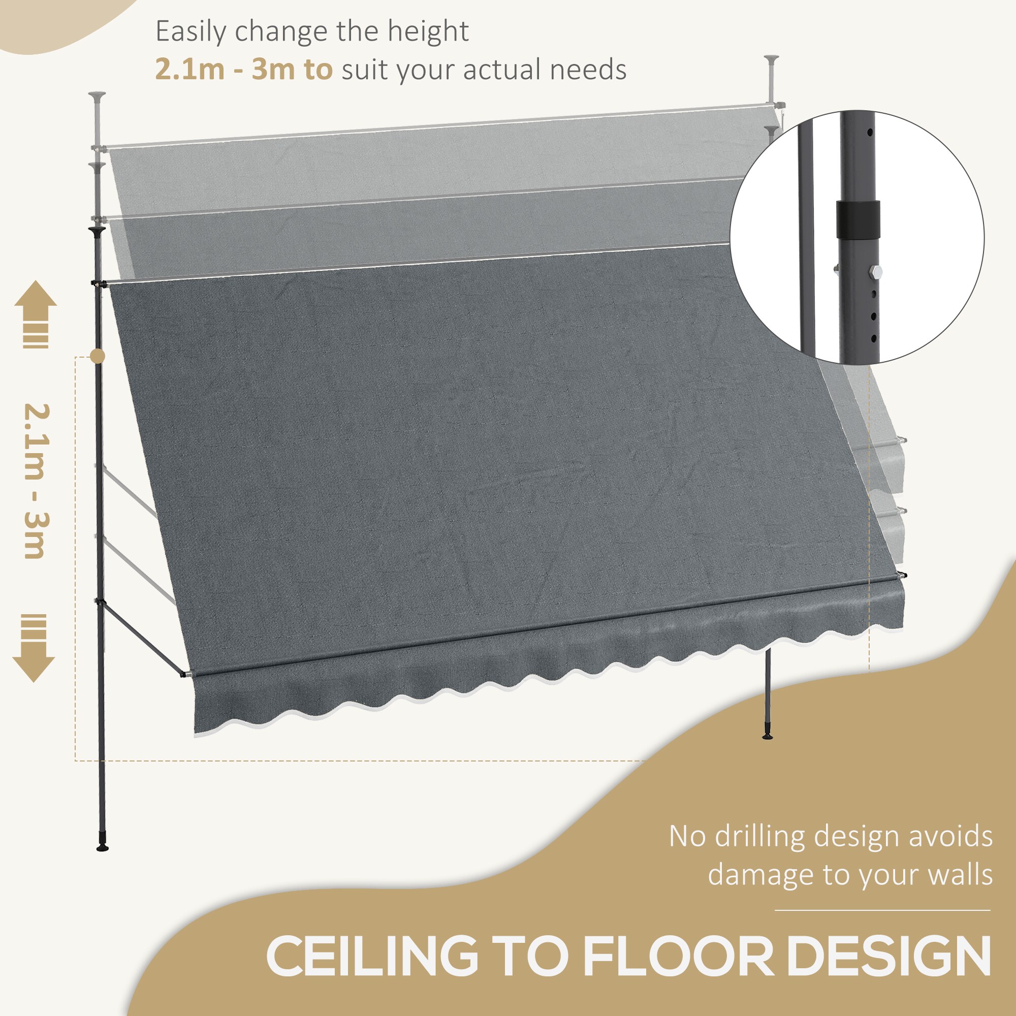 Outsunny 840-262V04CG awnings - View #7