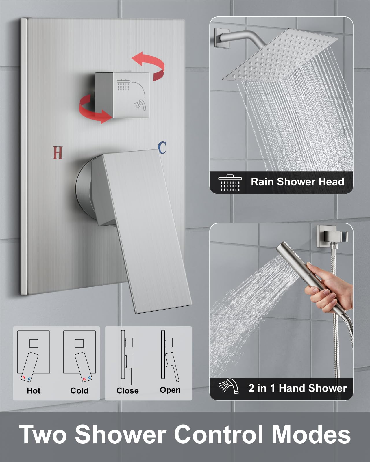 Afoxsos LAF0730F060 Showerhead-Bar-Panels - View #7