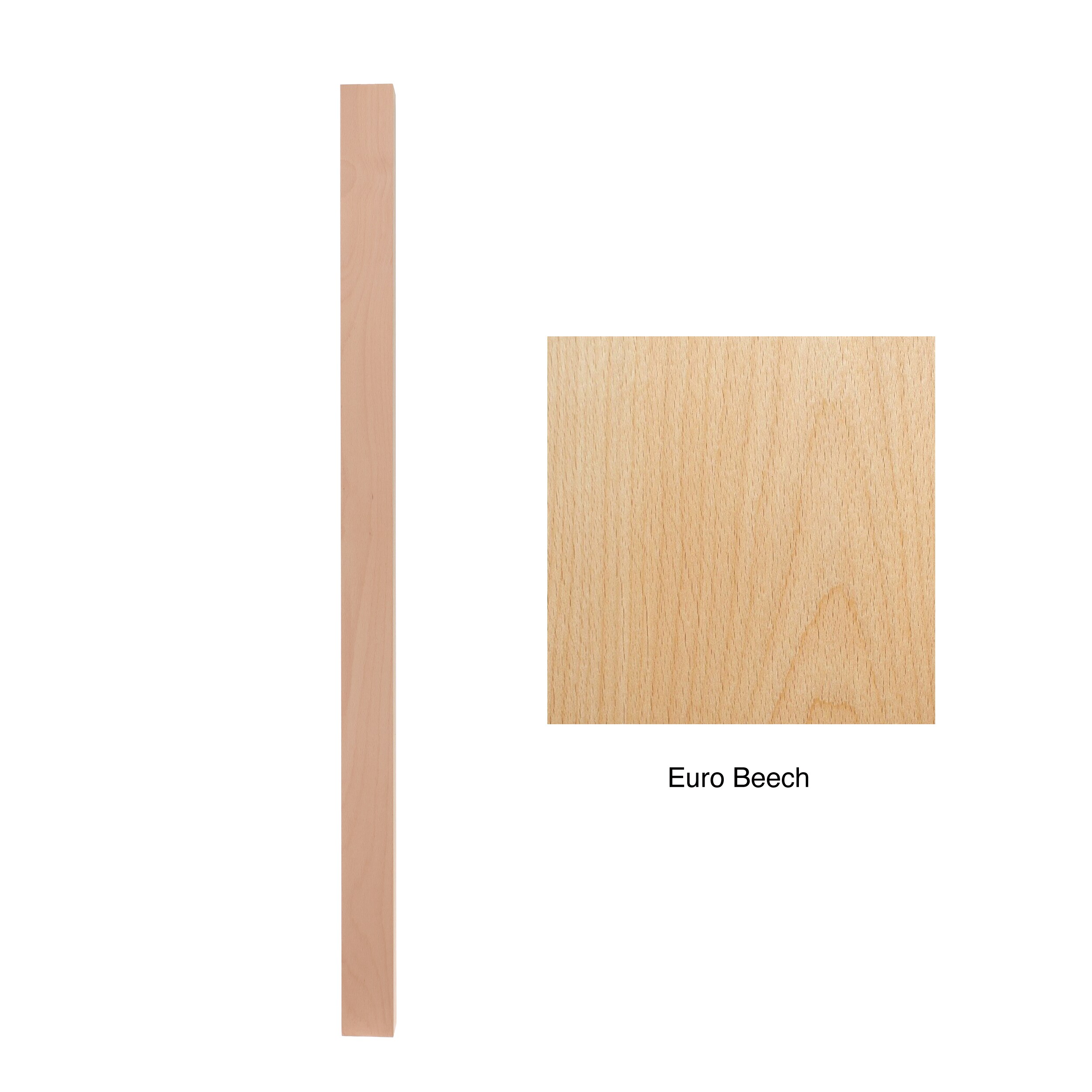 RELIABILT WG30048EBCH 3-in x 48-in Unfinished Beechwood Universal Stair Newel Post
