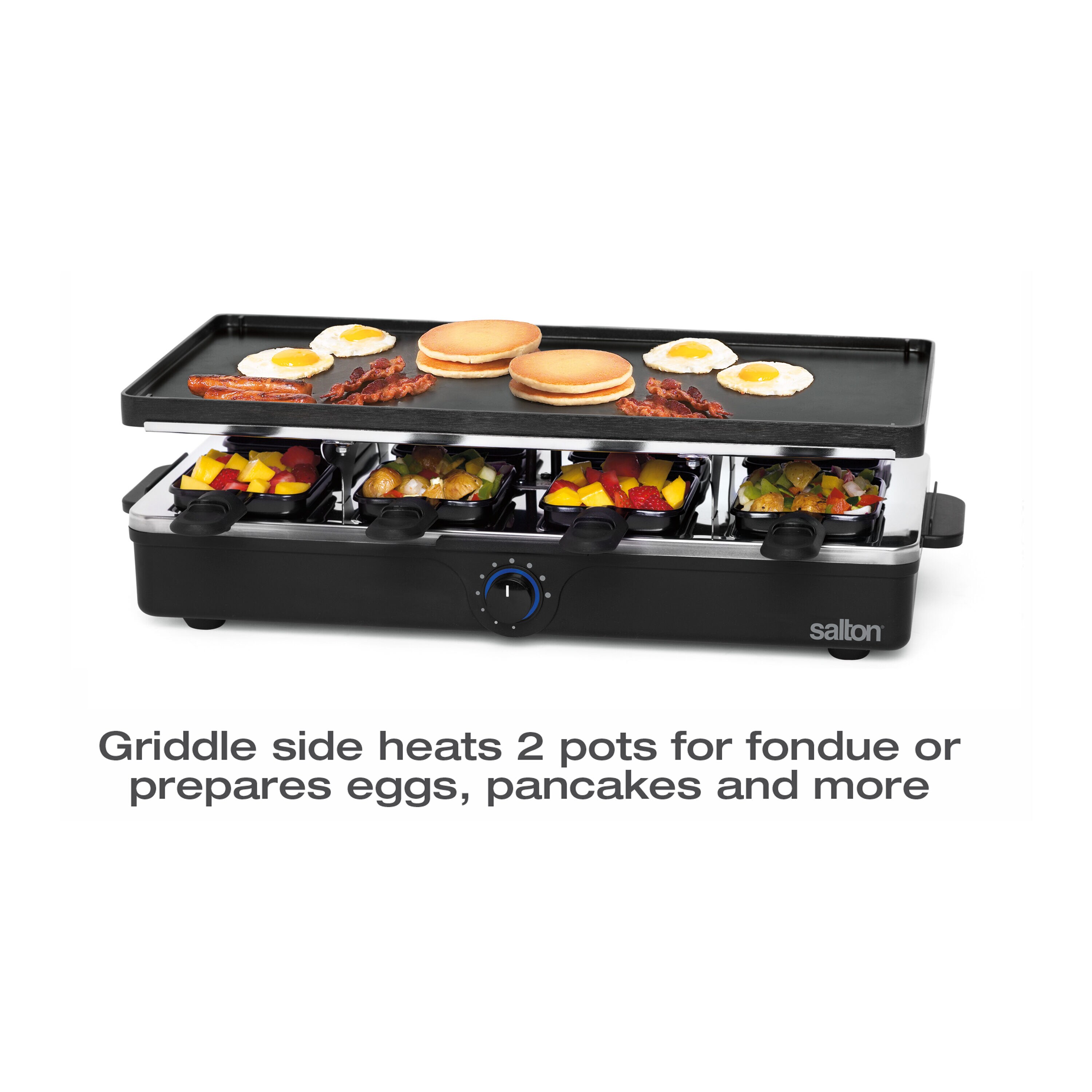 Salton 750 W Stainless Steel 3 in 1 Dual Compact Grill Sandwich