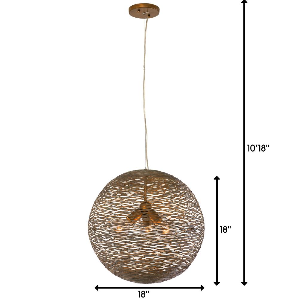 Varaluz Flow 3-Light Hammered Ore Transitional Globe Pendant Light in ...