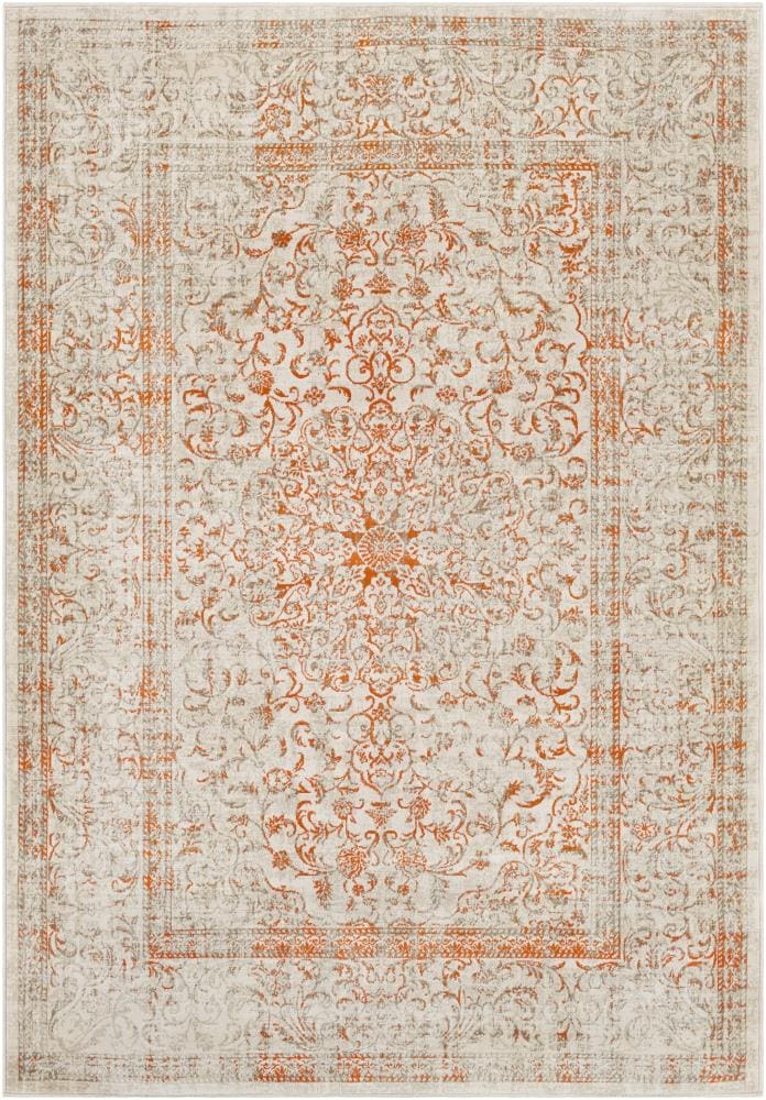 Surya JAX5041-5276 Jax 5 X 8 (ft) Burnt Orange Medallion Oriental Area Rug