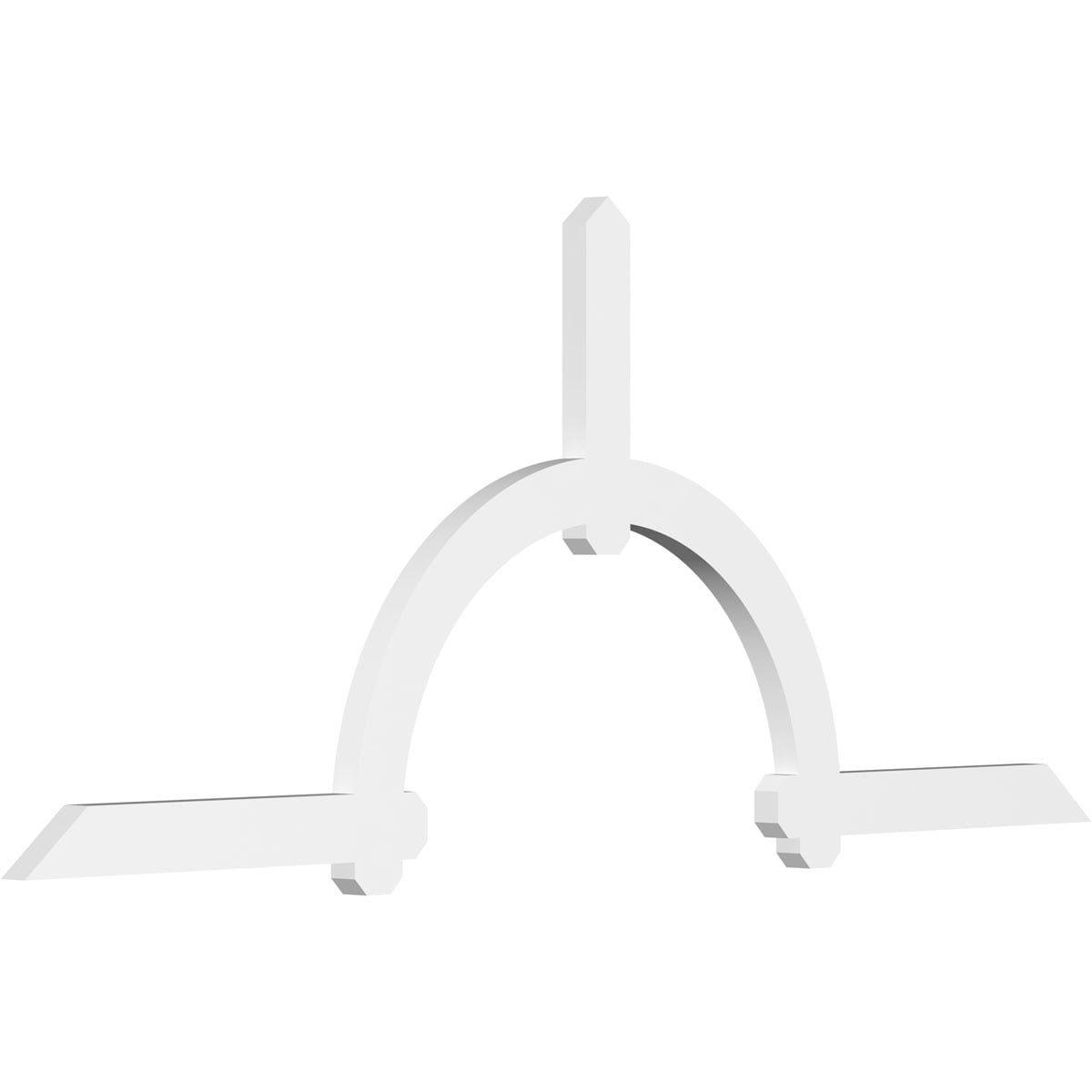 Ekena Millwork GBP096X40X0204ERI00 Ericson White PVC Gable bracket