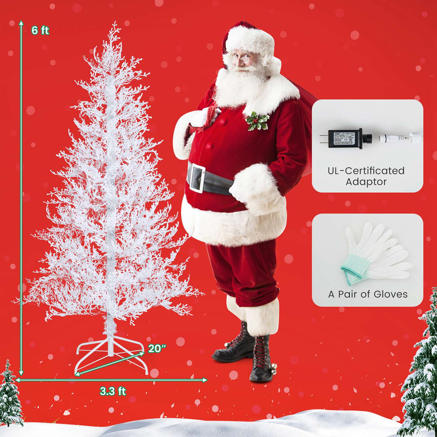 Costway CSHY000501 Artificial-Christmas-Trees - View #4