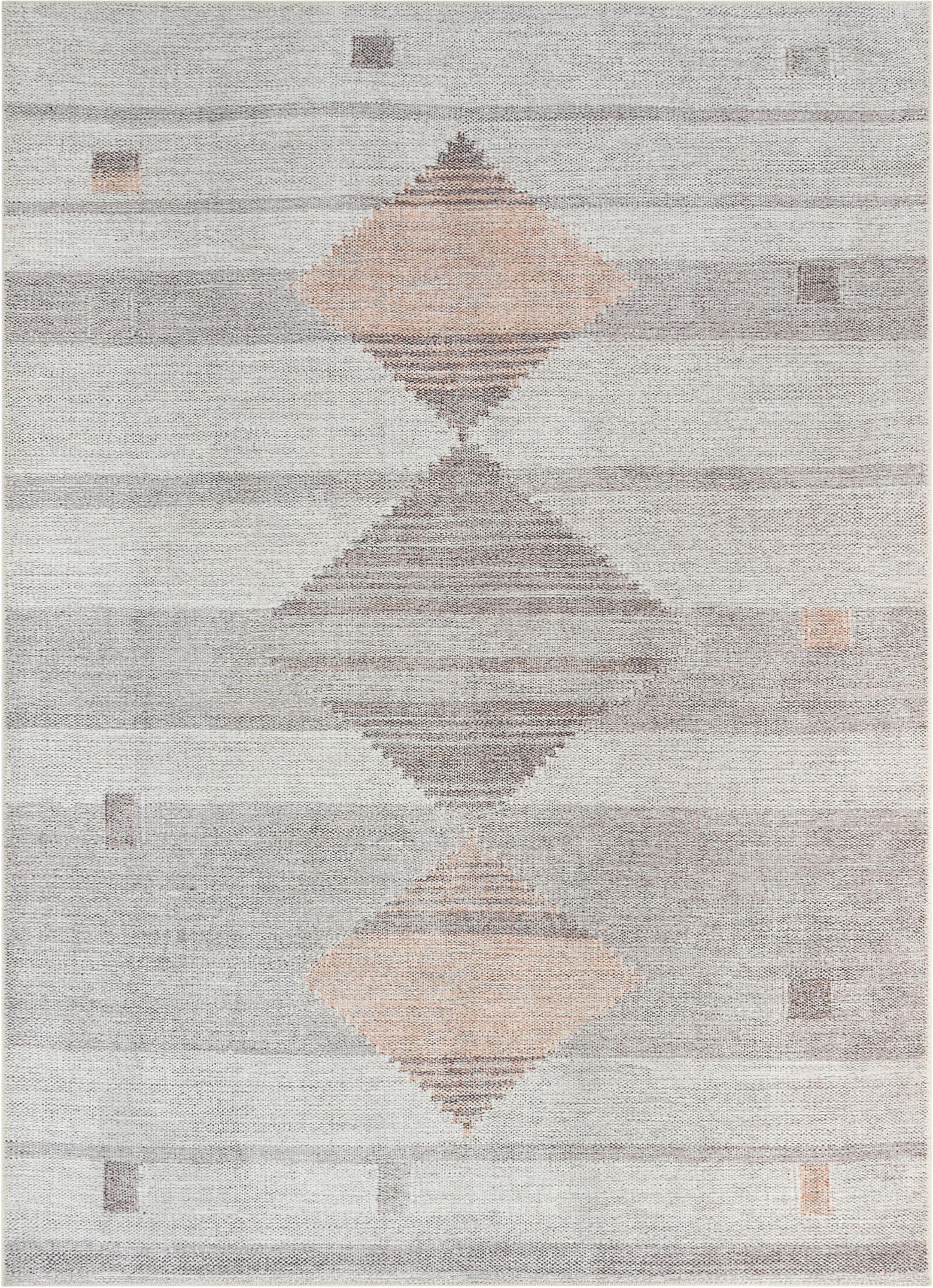 Gray Chenille 5' x 7' Stain-Resistant Washable Rug